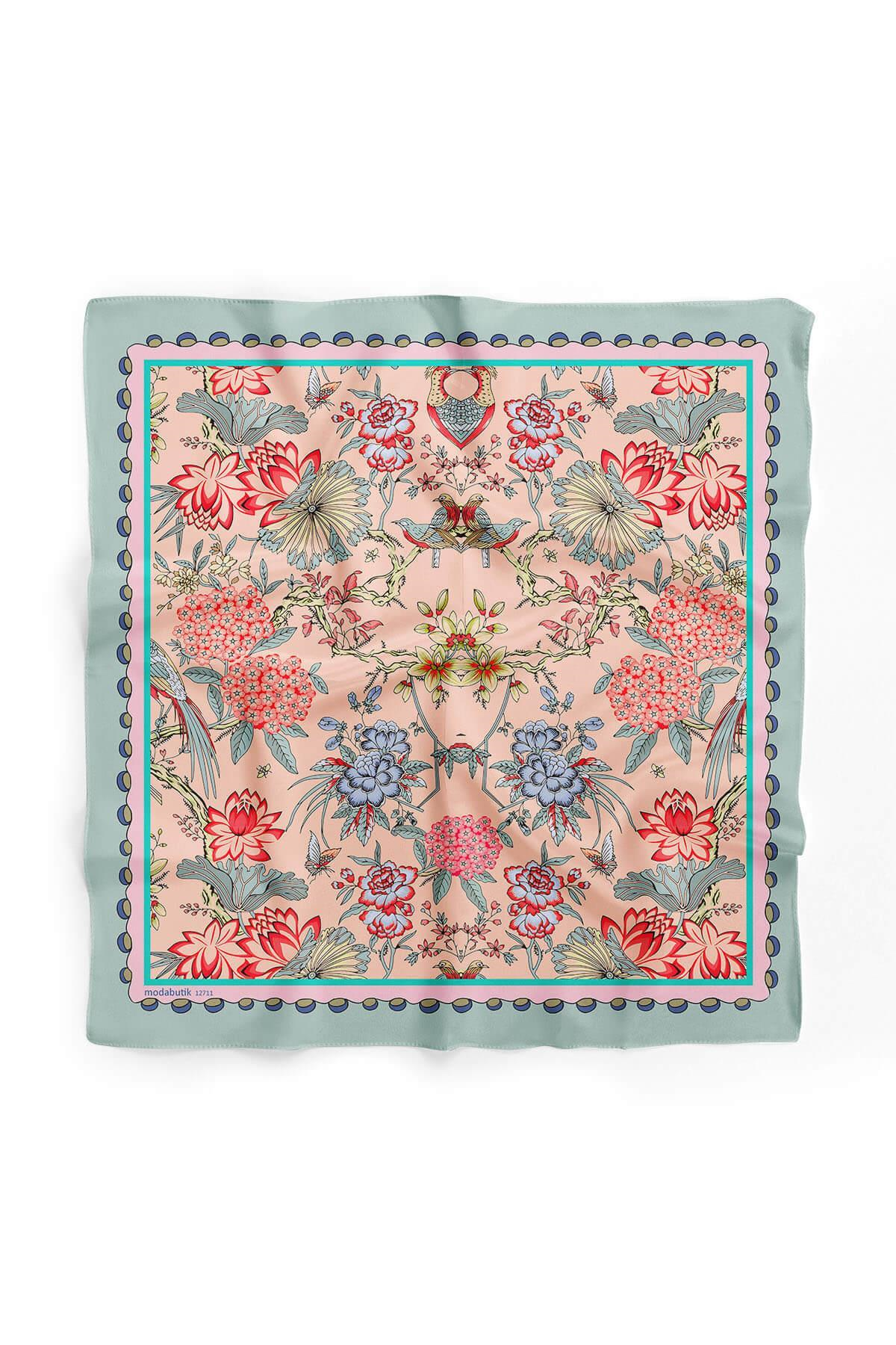 E35  MODAERN FLOARAL TASARIM BANDANA