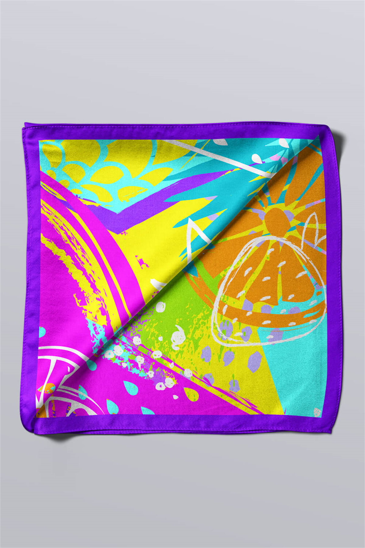 G98 Modabutik Meyve Desenli Bandana