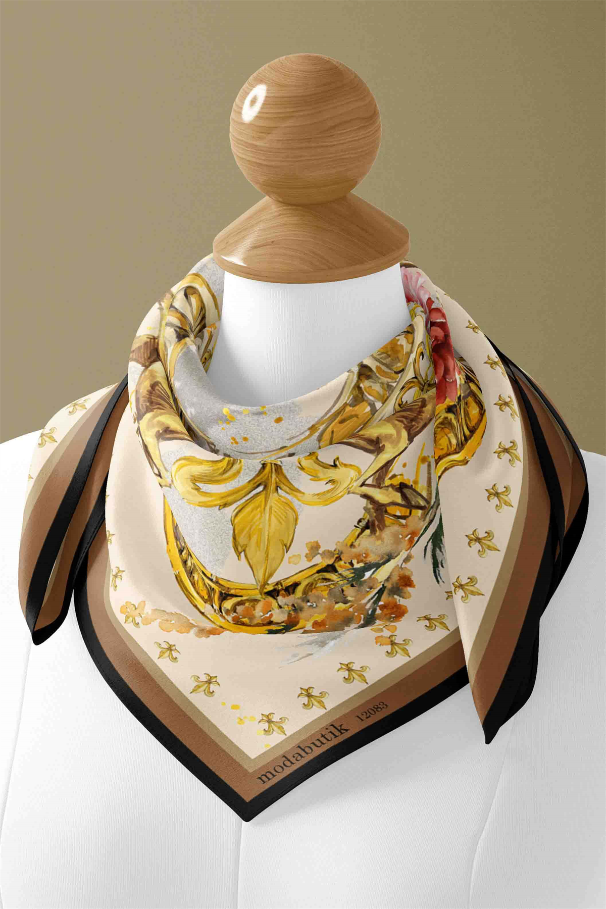 BAROK TASARIMLI BANDANA DG12083