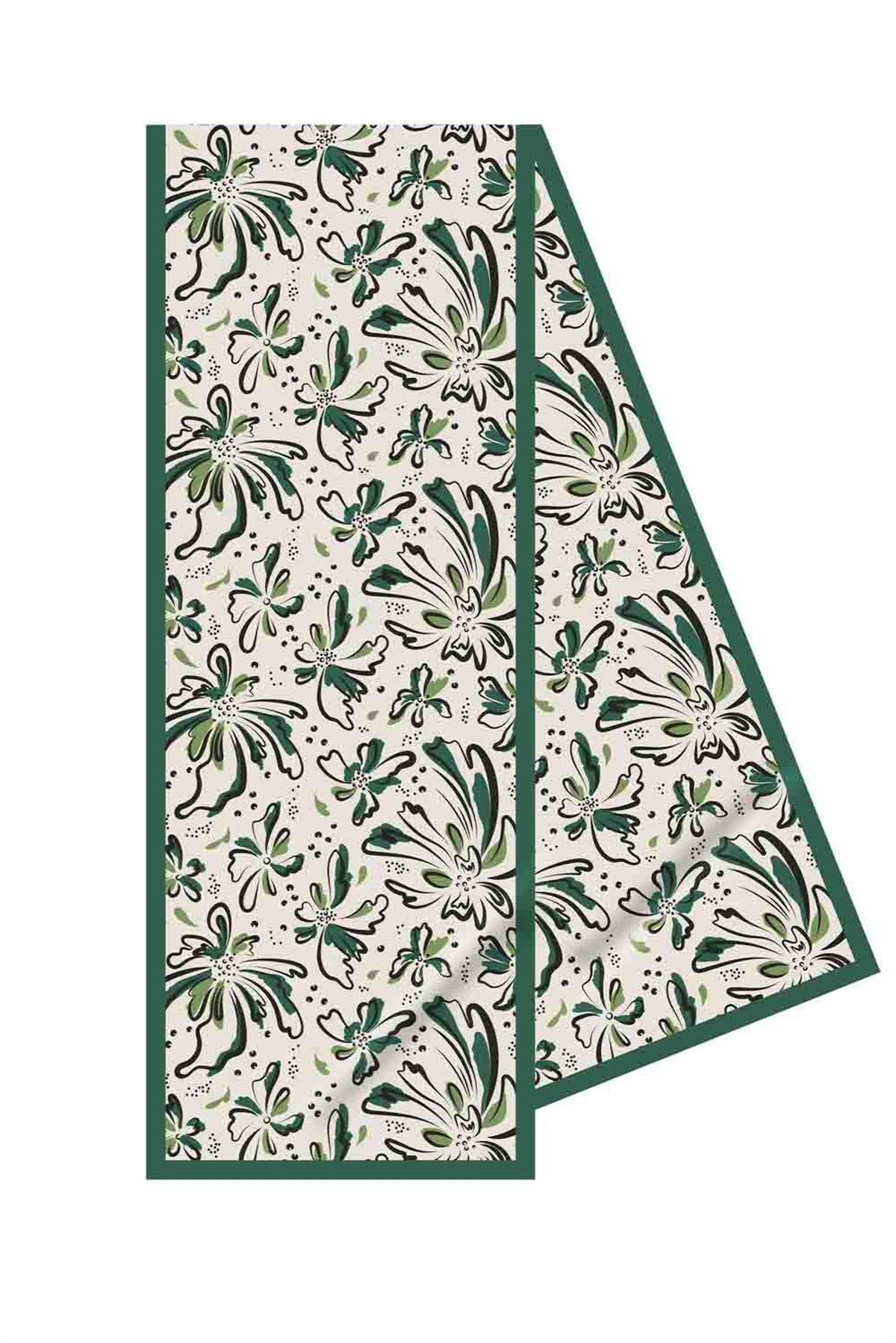 I7 Çiçek Desenli Fular 30x140