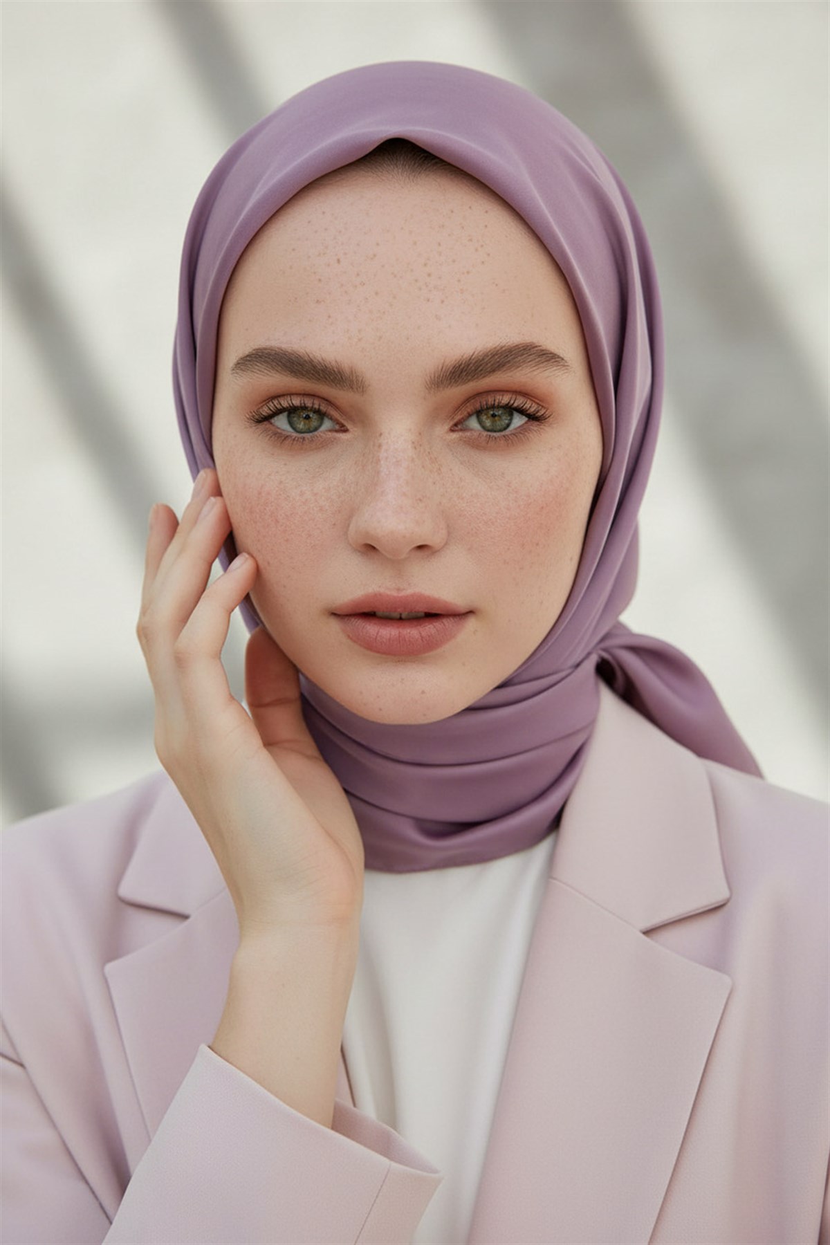Viskon Twill İpek Az Hatalı Koyu Gül Kurusu Renkli 90x90 Düz Eşarp Dikim Şekli : El Dikişi
