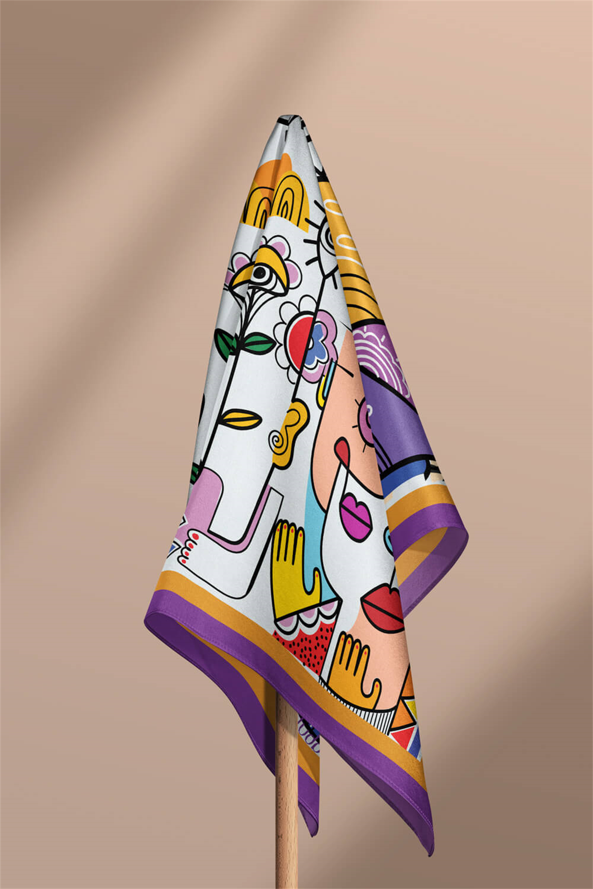 Modabutik Kübizm Desenli Bandana