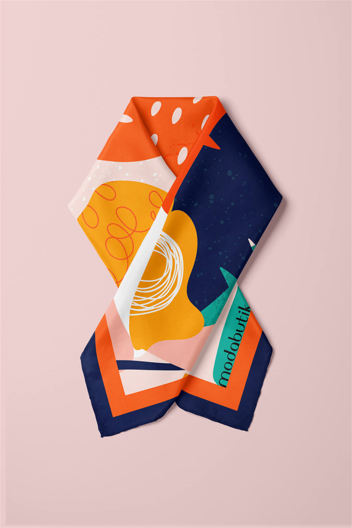 Modabutik Geometri Deseni Bandana