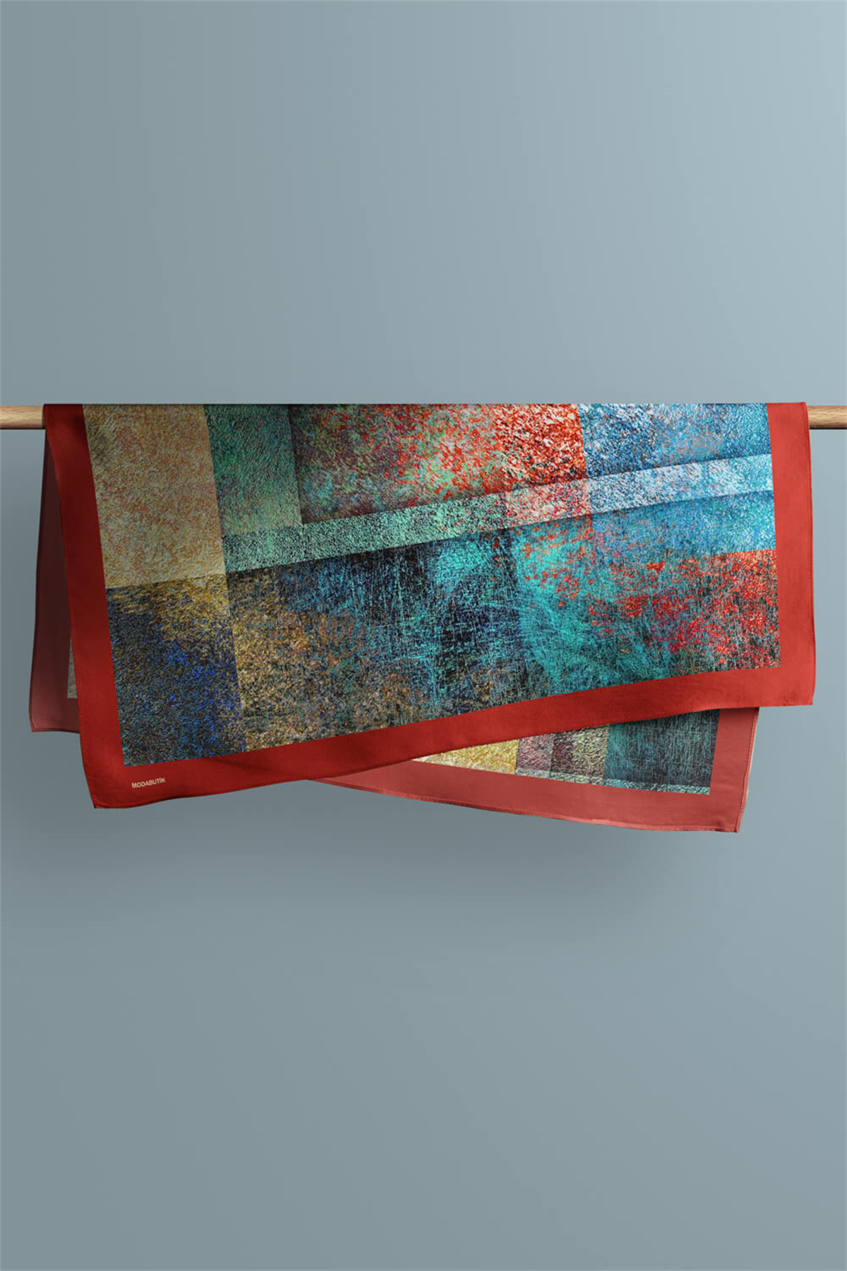 Y81 Kadın Sonbahar Desenli Bandana 50x50 DG0460-22