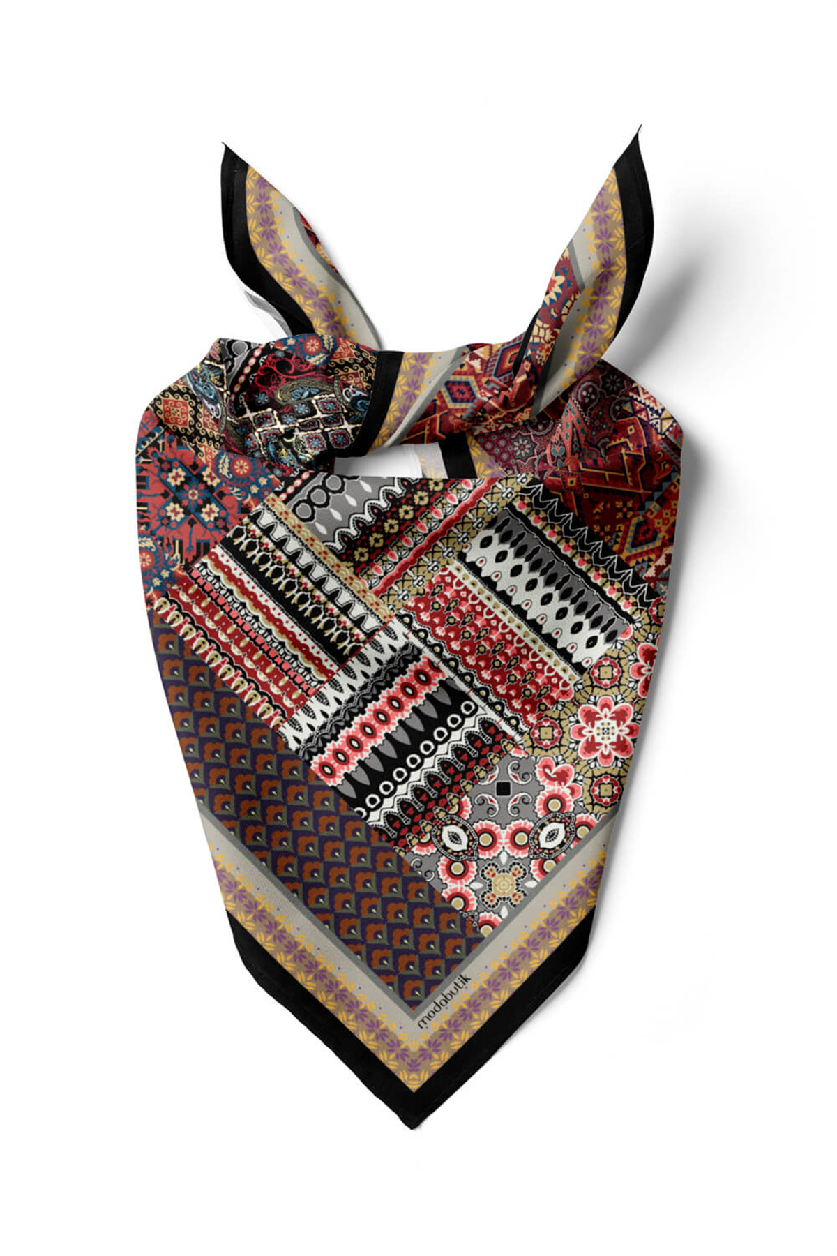 E17 ETNIK ŞAL DESENLI BANDANA