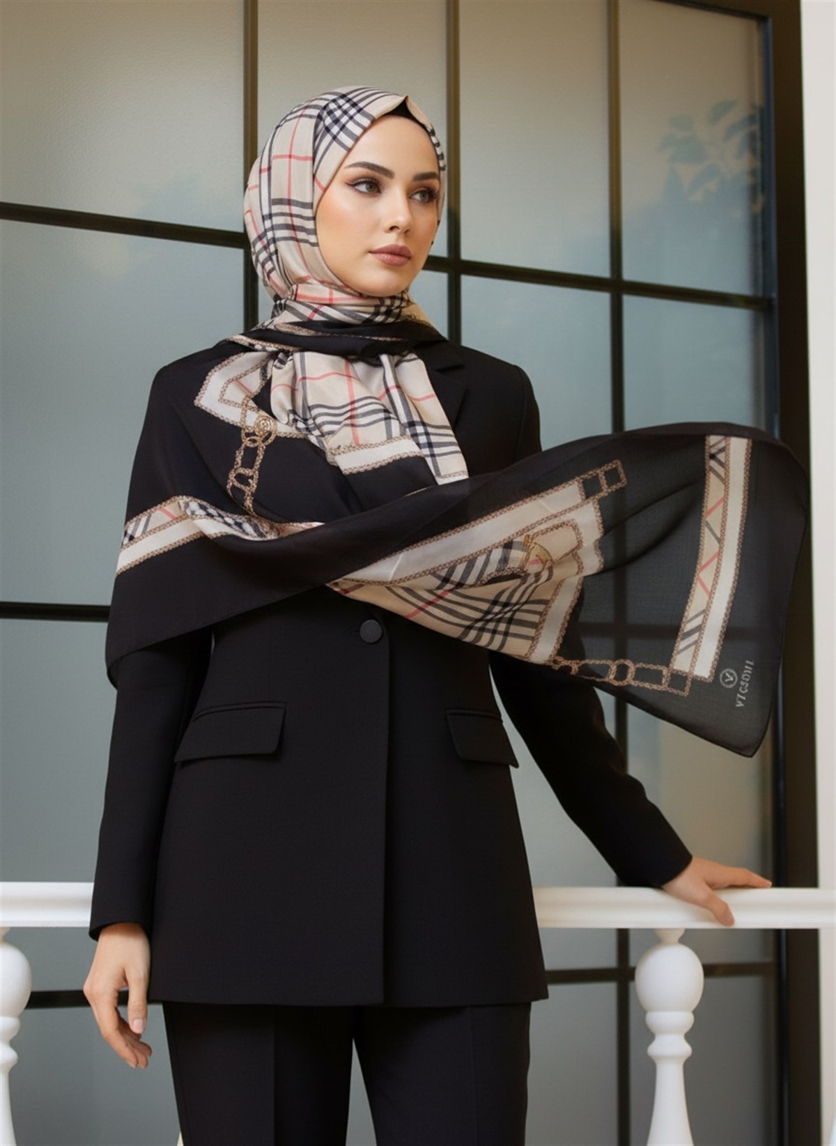 %100 Saf İpek Şal İnce Saten Vual Dokuma Fresh 90x210 Şal