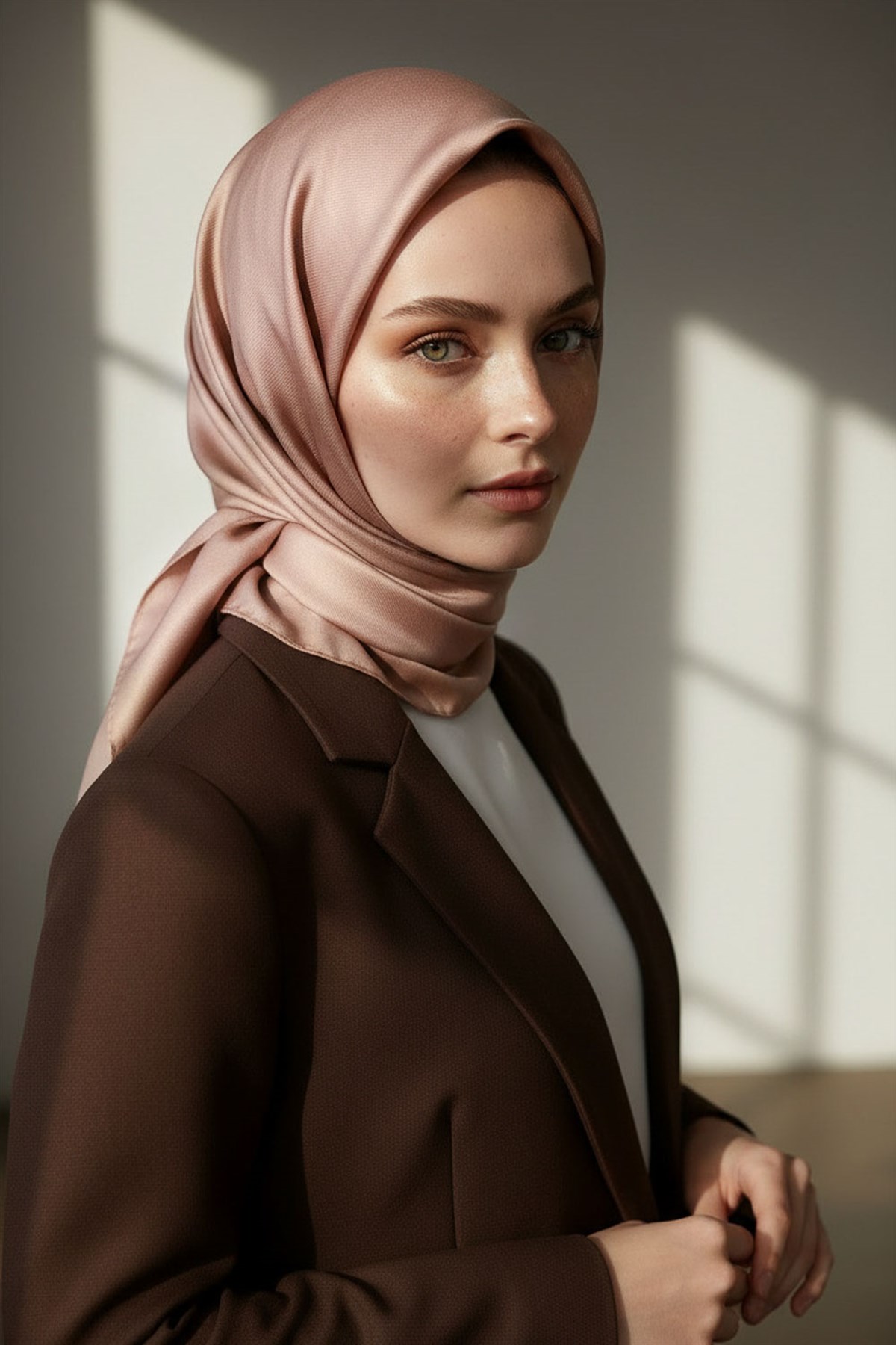 %100 Twill İpek Düz Soğan Kabuğu Renkli Daha Tok Exclusive Serisi 90x90 Eşarp Dikim Şekli : El Dikişi