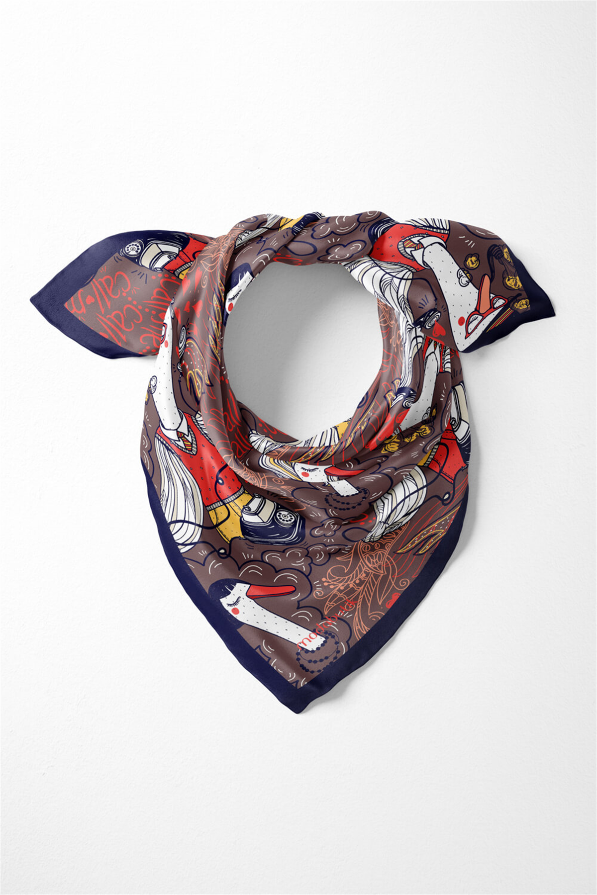 H3 Modabutik Ördek Desenli Bandana