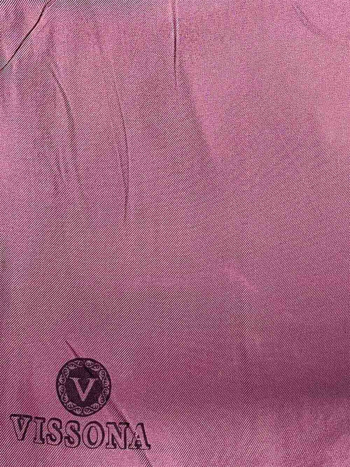 Viskon Twill İpek Az Hatalı Pembe Renkli 90x90 Düz Eşarp Dikim Şekli : El Dikişi
