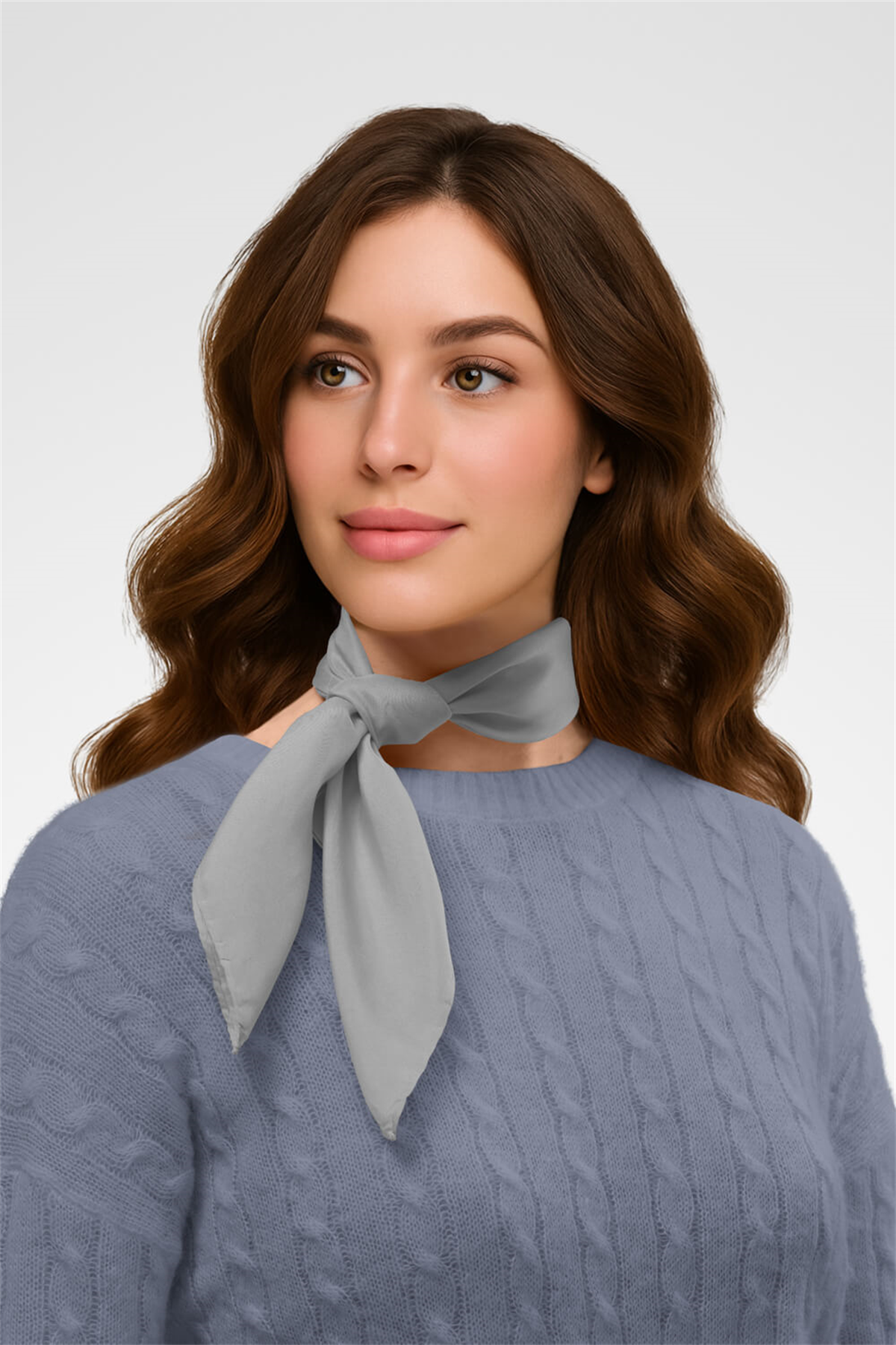 Şifon Gri Bandana