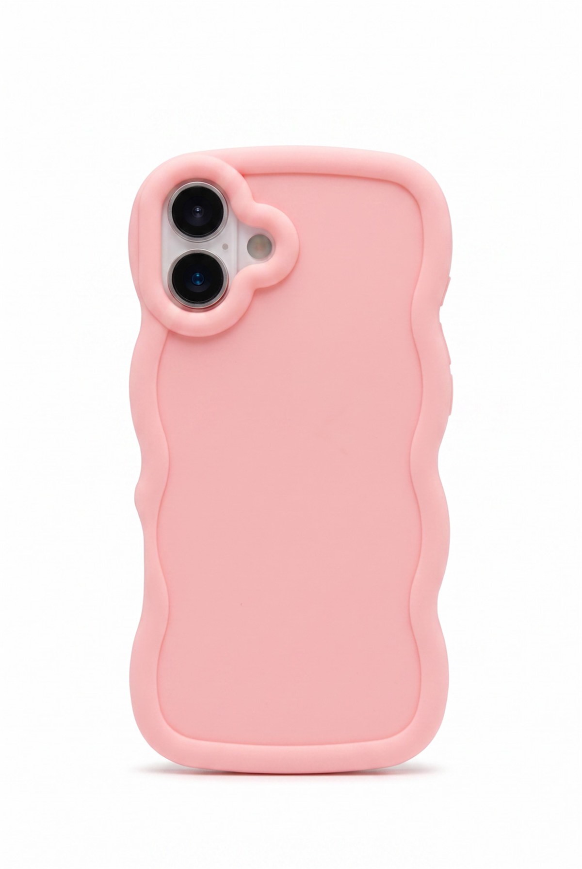 iPhone 16 Plus Uyumlu Dalgalı Tasarım Kamera Korumalı Mat Silikon Kılıf
