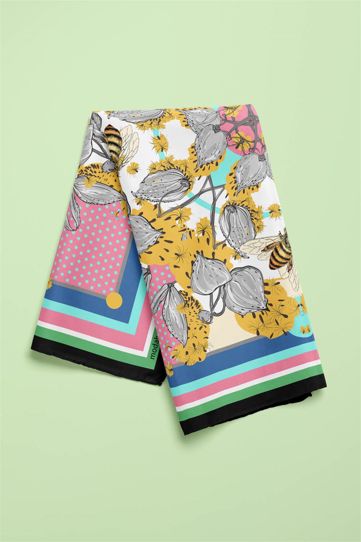 Violla F55 ABSTRACT FLORAL BANDANA