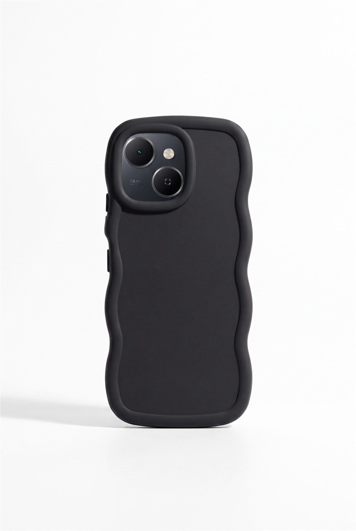 Tecno Spark 40C / Pop 10 Pro Uyumlu Telefon Kılıfı Kamera Korumalı Dalgalı Tasarım Mat Silikon
