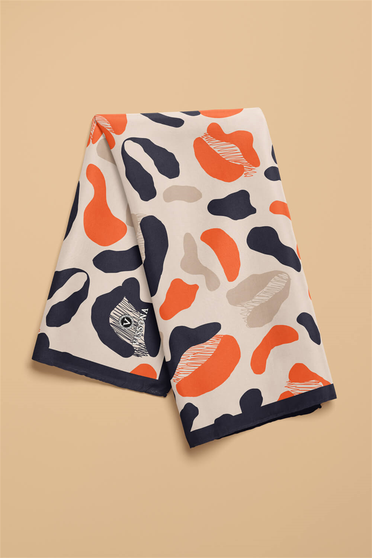 Saten İpek Leopar Desenli Kadın Bandana