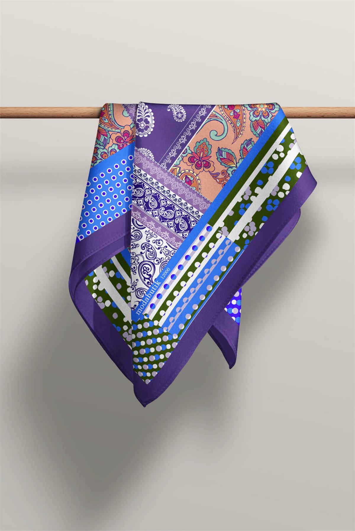Violla D84 ŞALI ETNİK BANDANA  DG12000