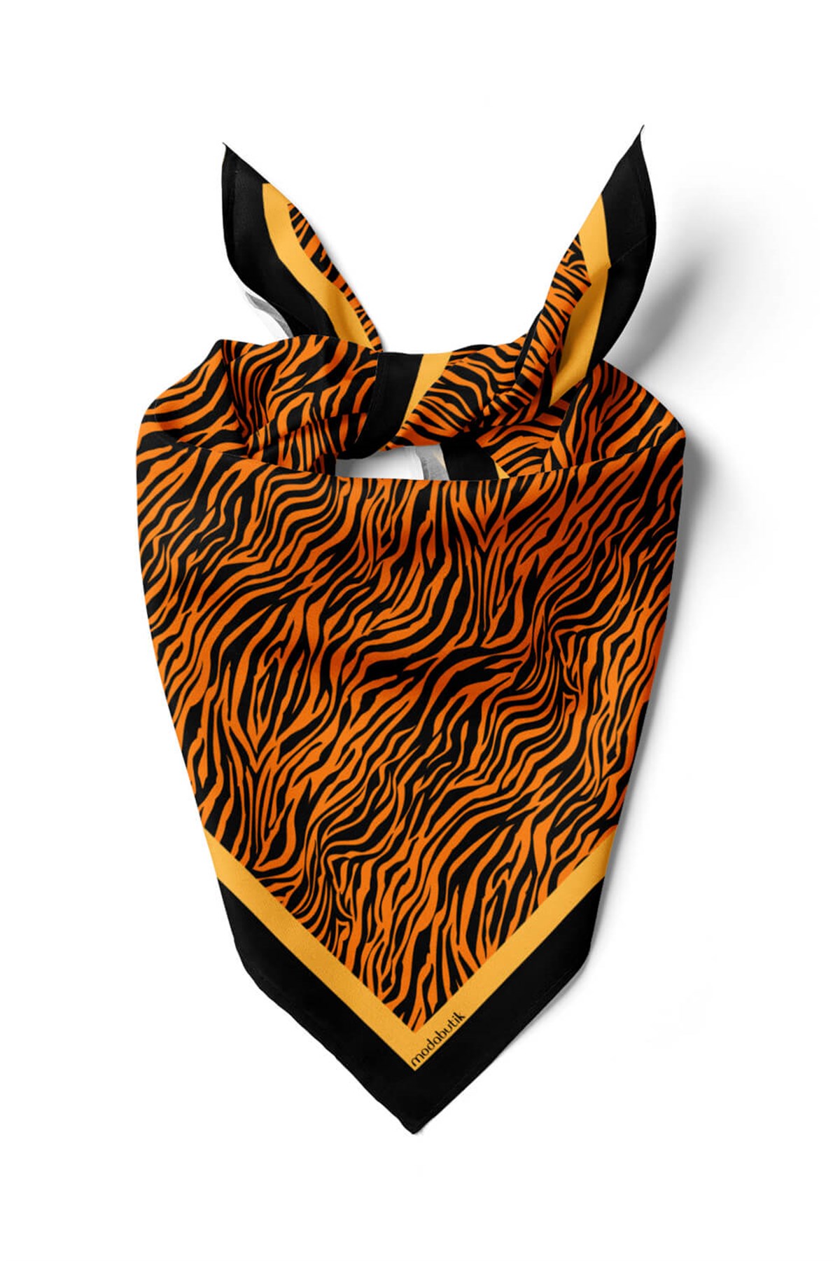 Violla G58 Kadın Turuncu Tiger Desenli 55x55 Bandana HYL DG0710-22