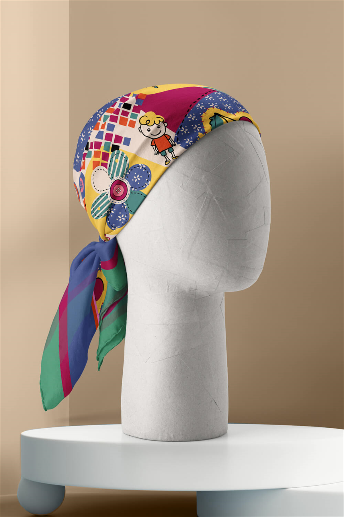 F106 ÇOCUK BAYRAMI TASARIMLI BANDANA  DG11994
