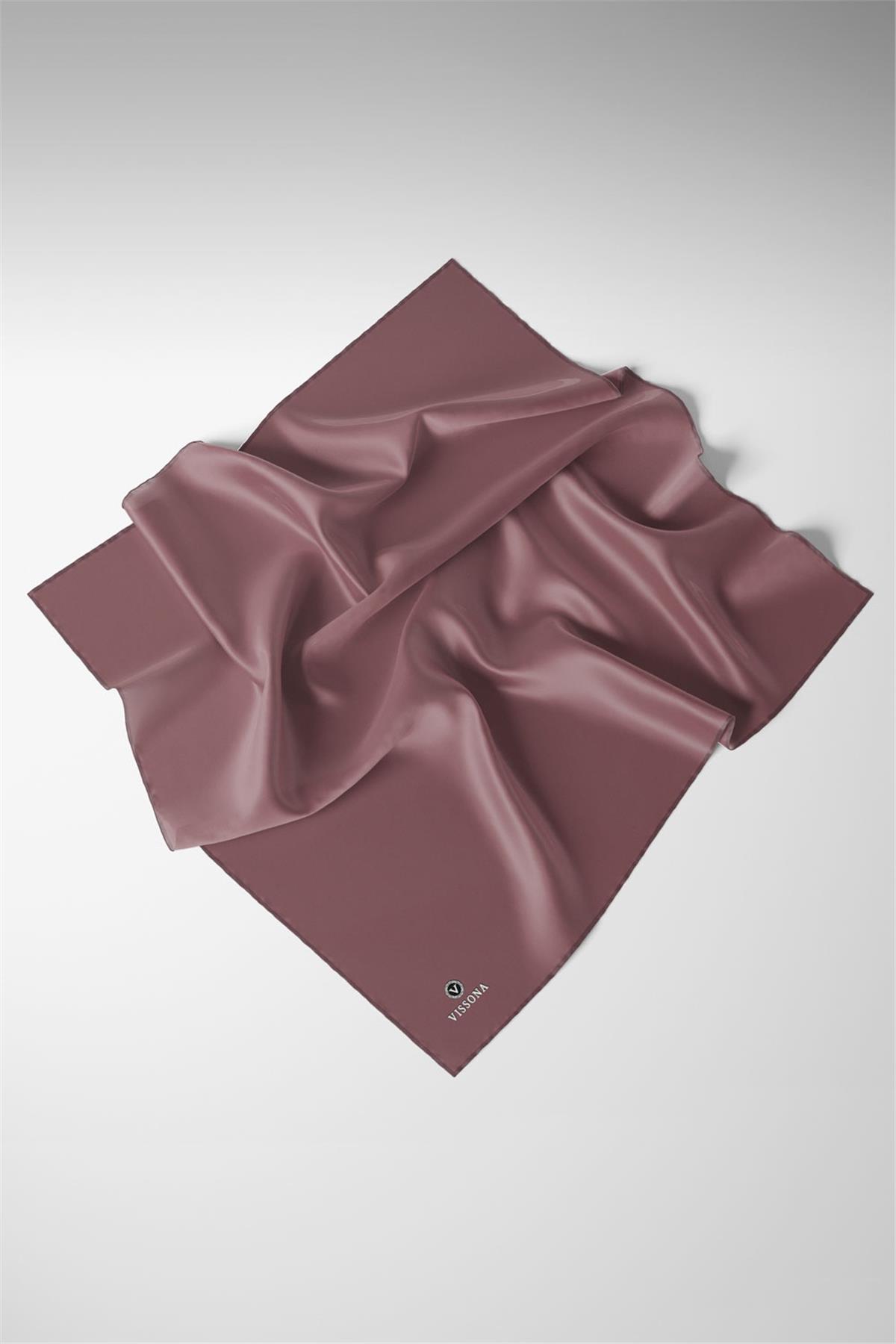 %100 Twill İpek Düz Desenli Eşarp 90x90 Eşarp Dikim Şekli : El Dikişi