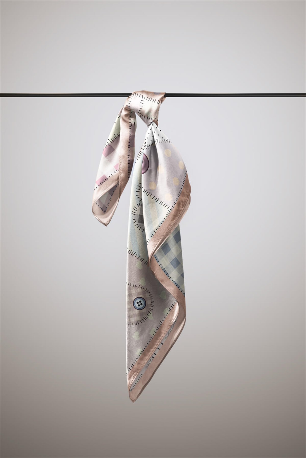 E104 Violla Patchwork Love Desenli Bandana