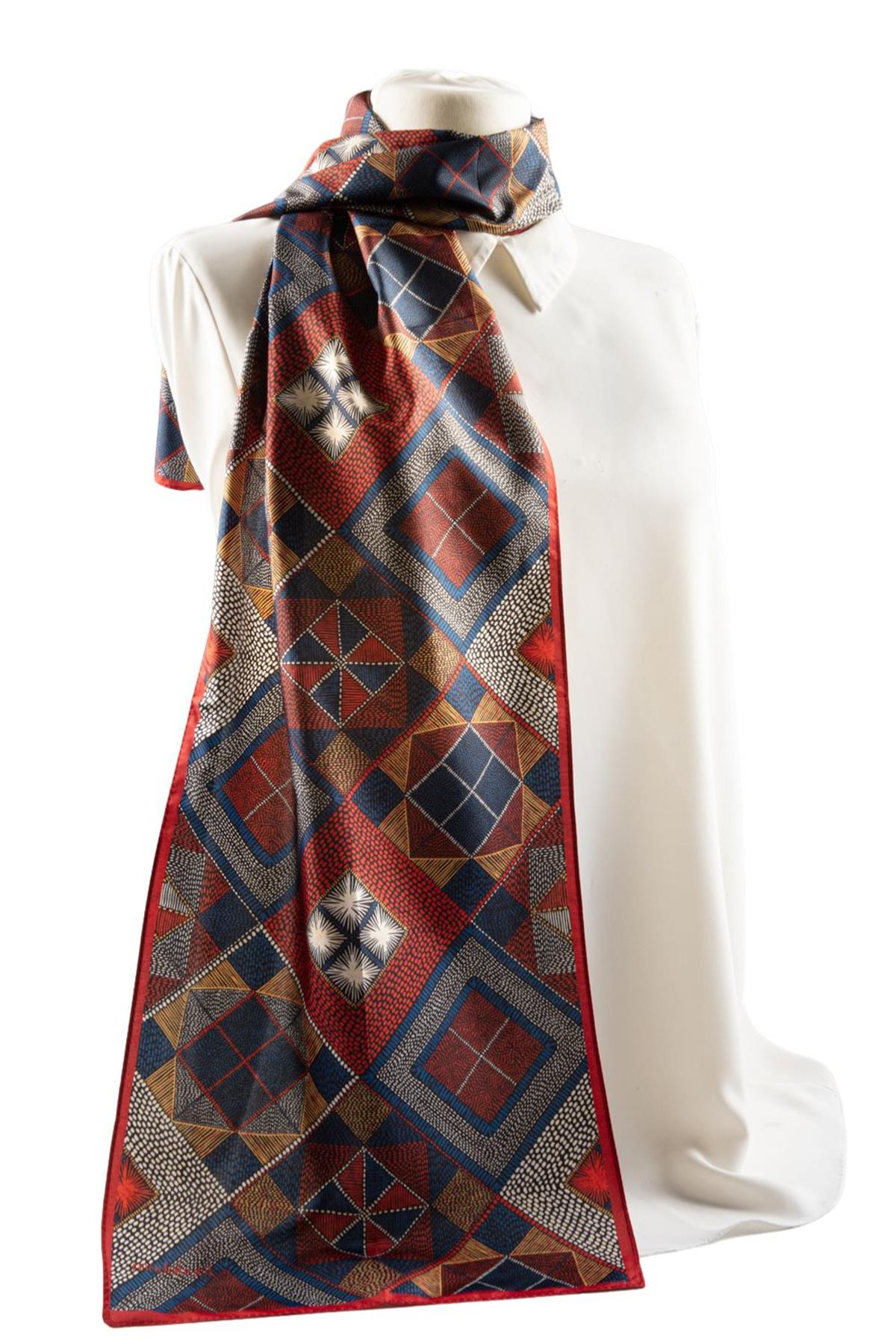 I92 Modabutik Geometri Desenli Fular