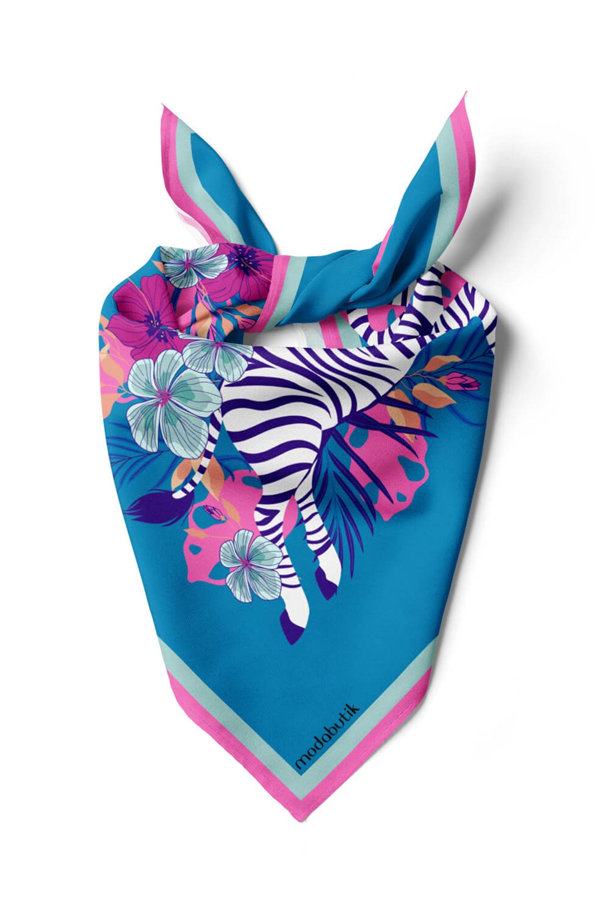 B26 Violla Zebra Desenli Bandana