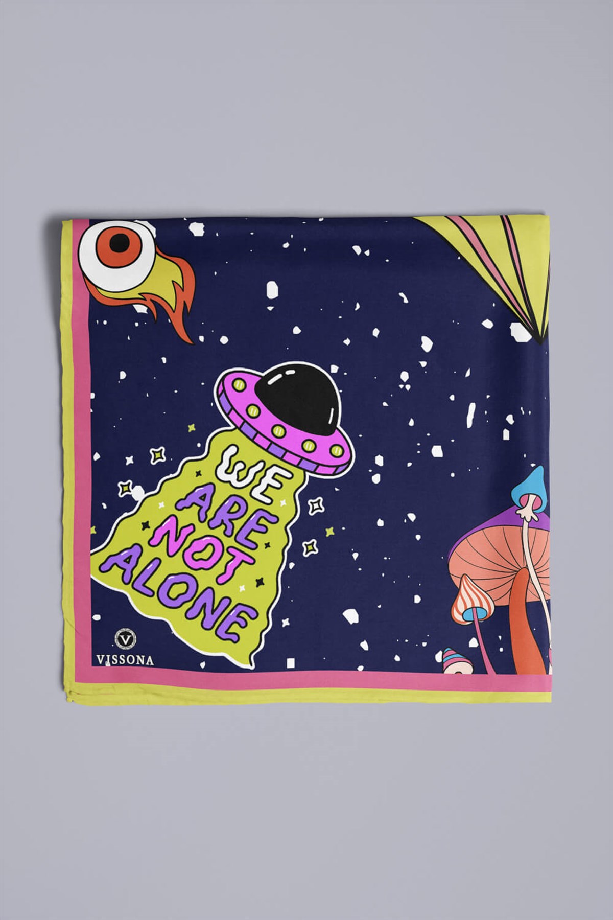 Vissona Peace Desenli İpek Bandana