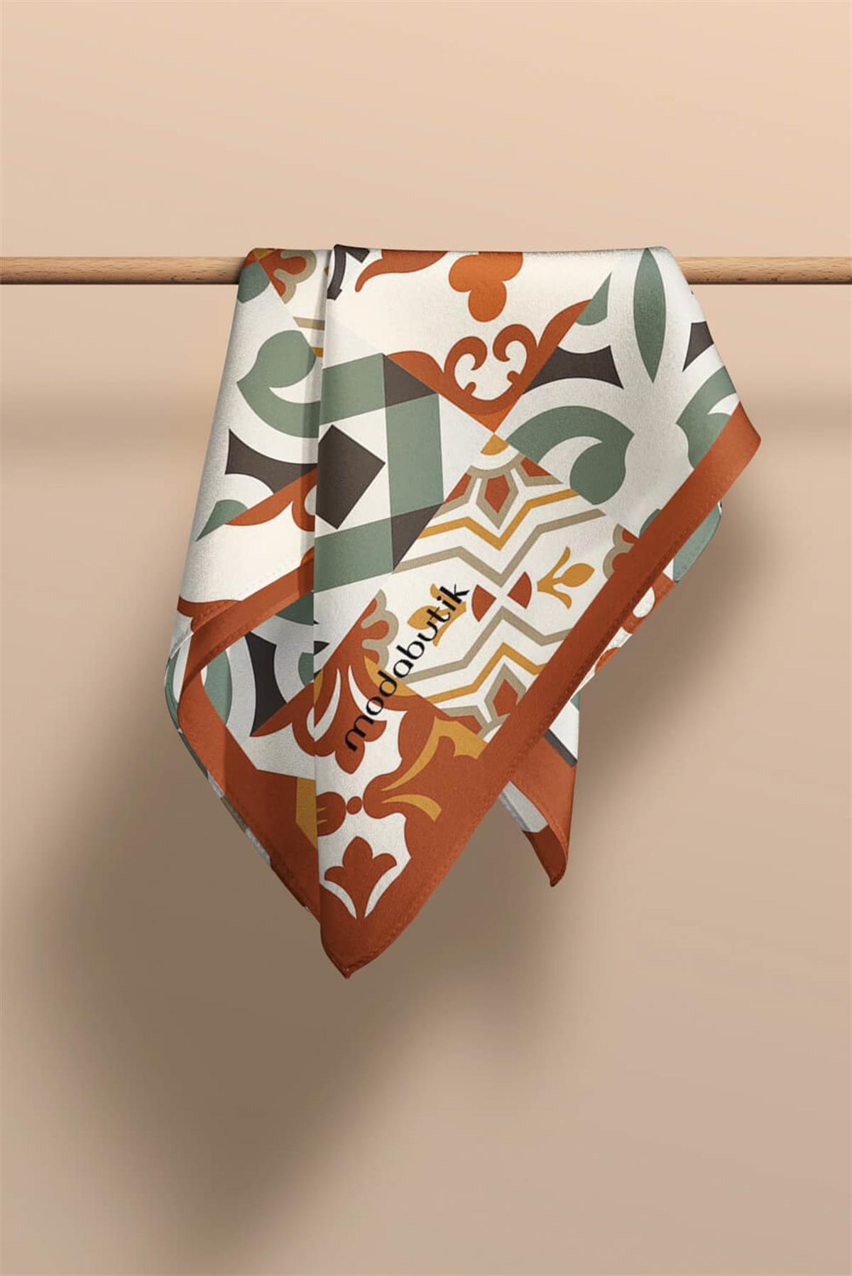 I109 Modabutik Geometrik Desenli Kadın Fular