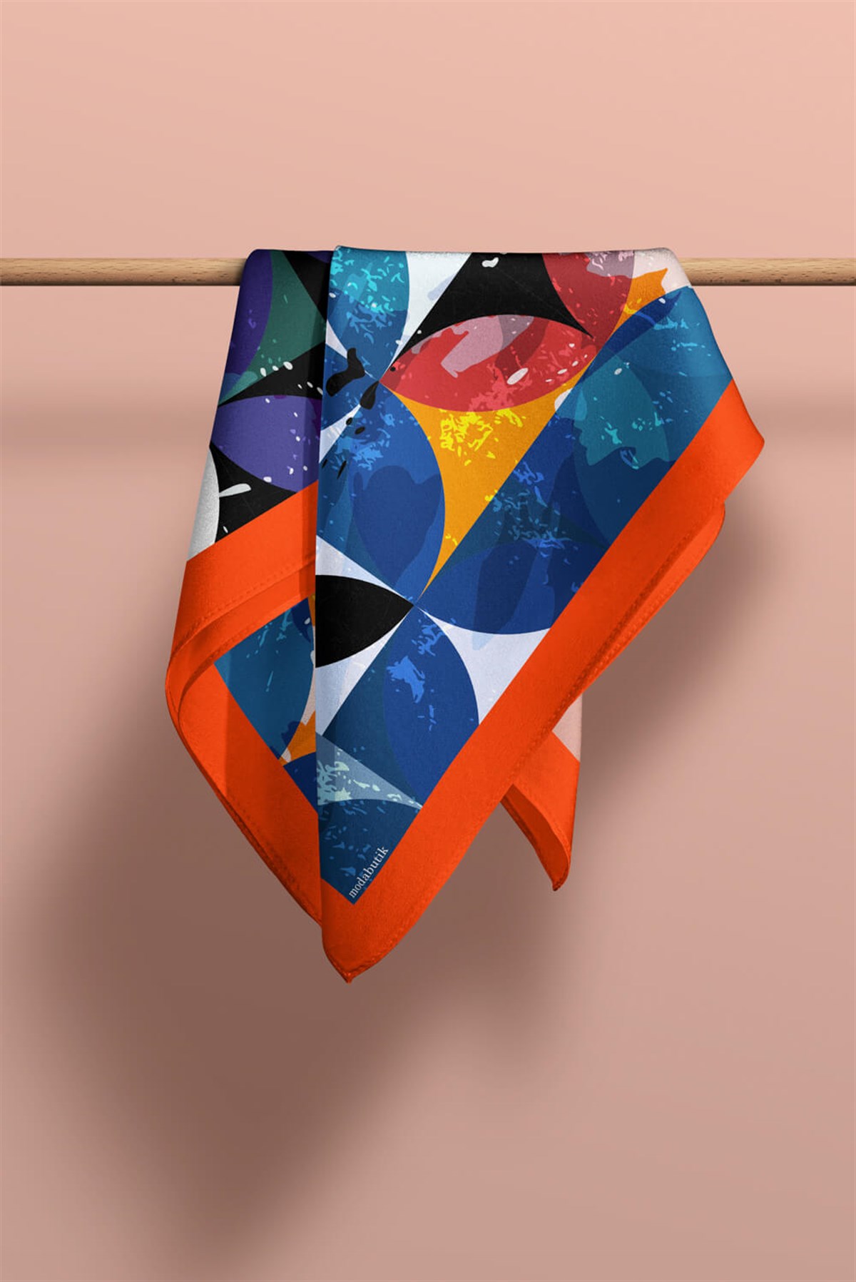 Violla C80 Kadın Yuvarlak Desenli Bandana 50x50 DG0414-22
