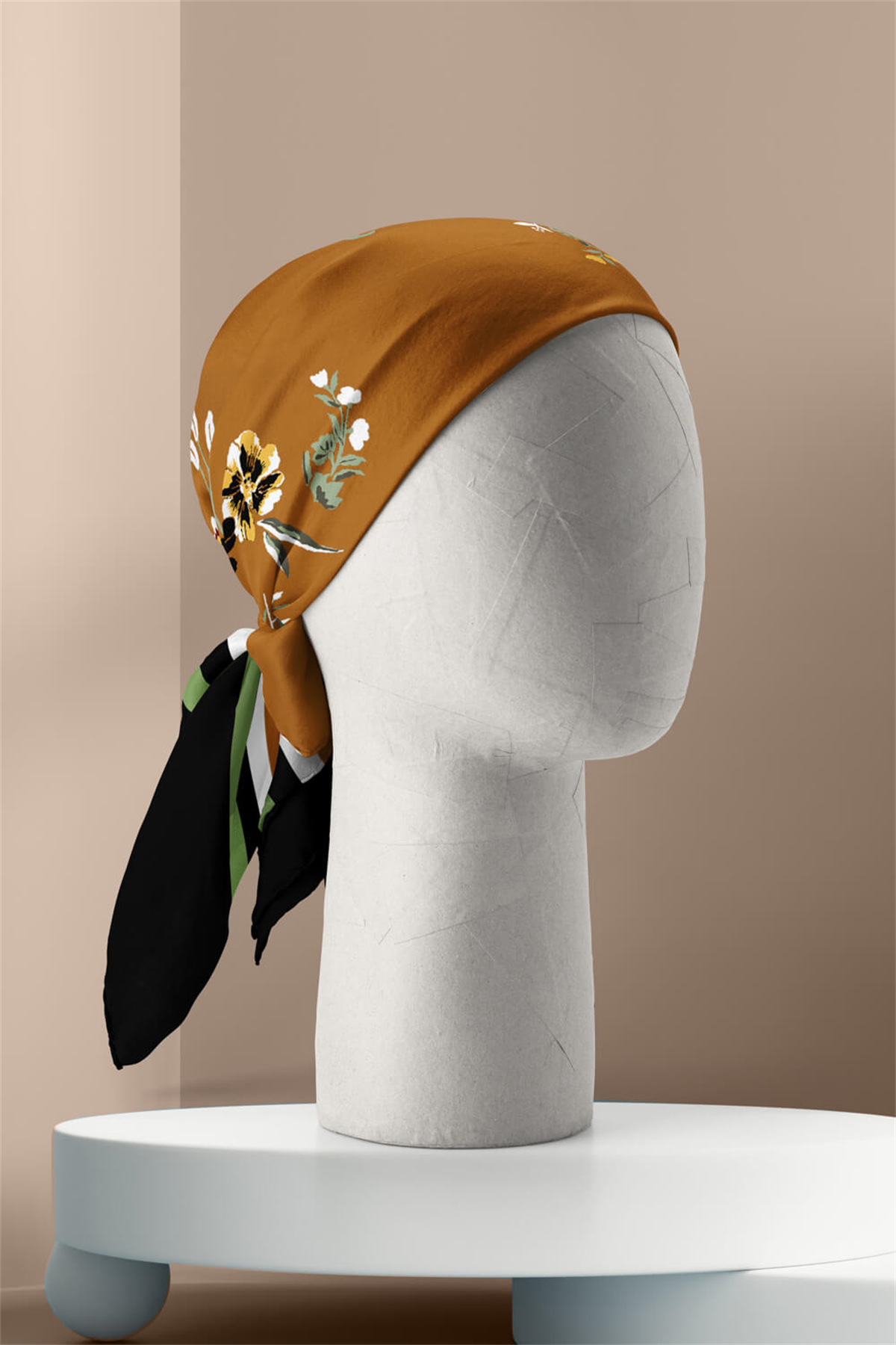 G79 ABSTARCK FLORAL TASARIMLI BANDANA