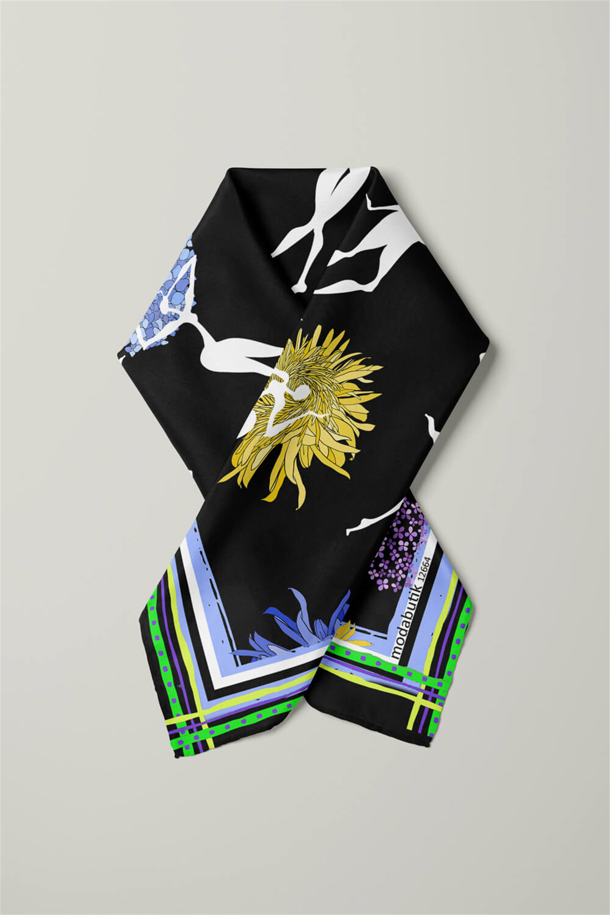 E118 DANCİNG FLOWER GİRLS BANDANA