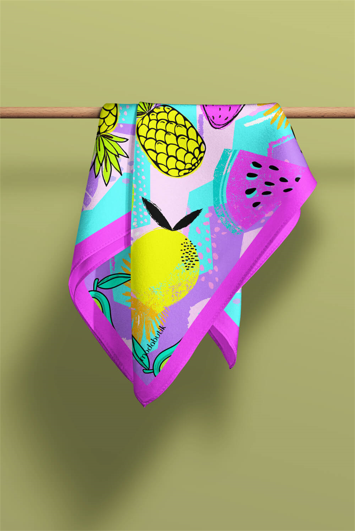 G99 Modabutik Meyve Desenli Kadın Bandana