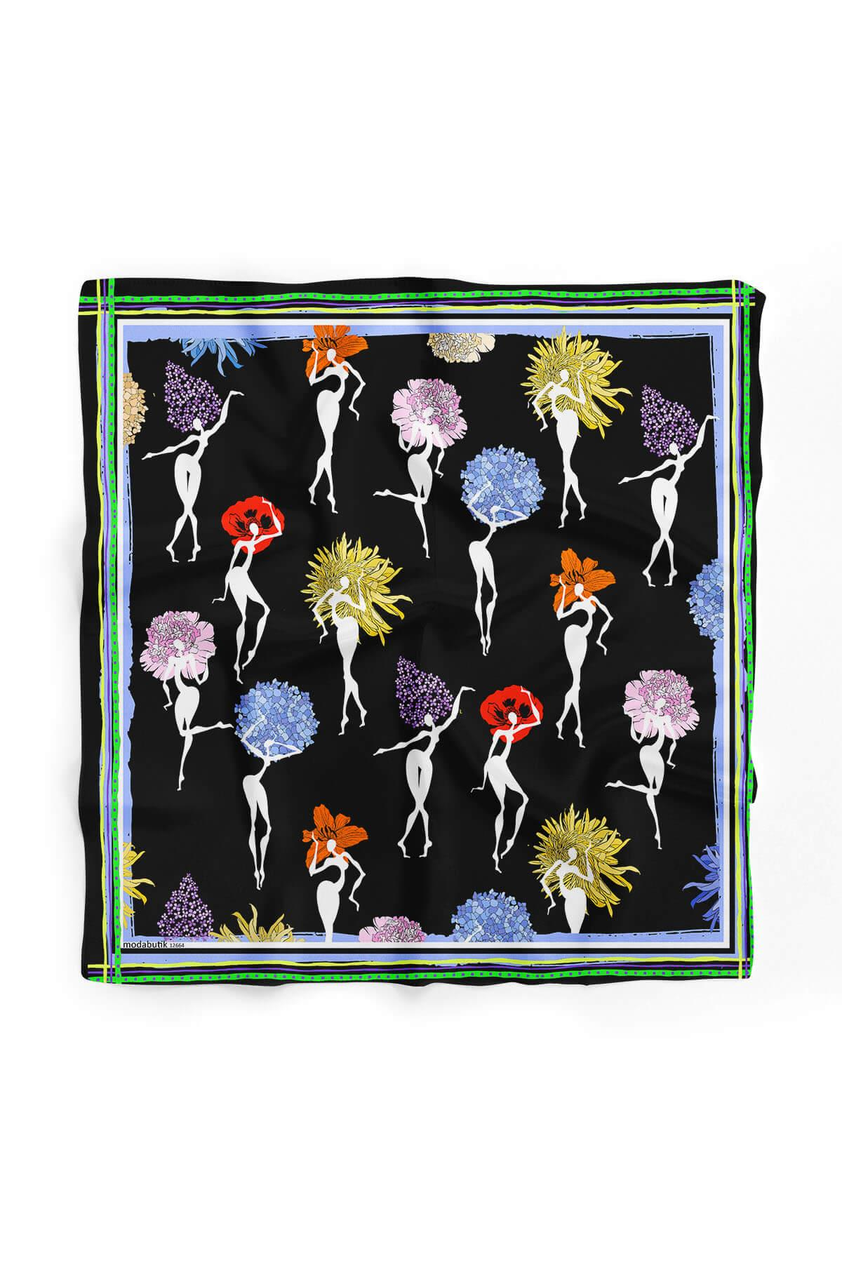 E118 DANCİNG FLOWER GİRLS BANDANA