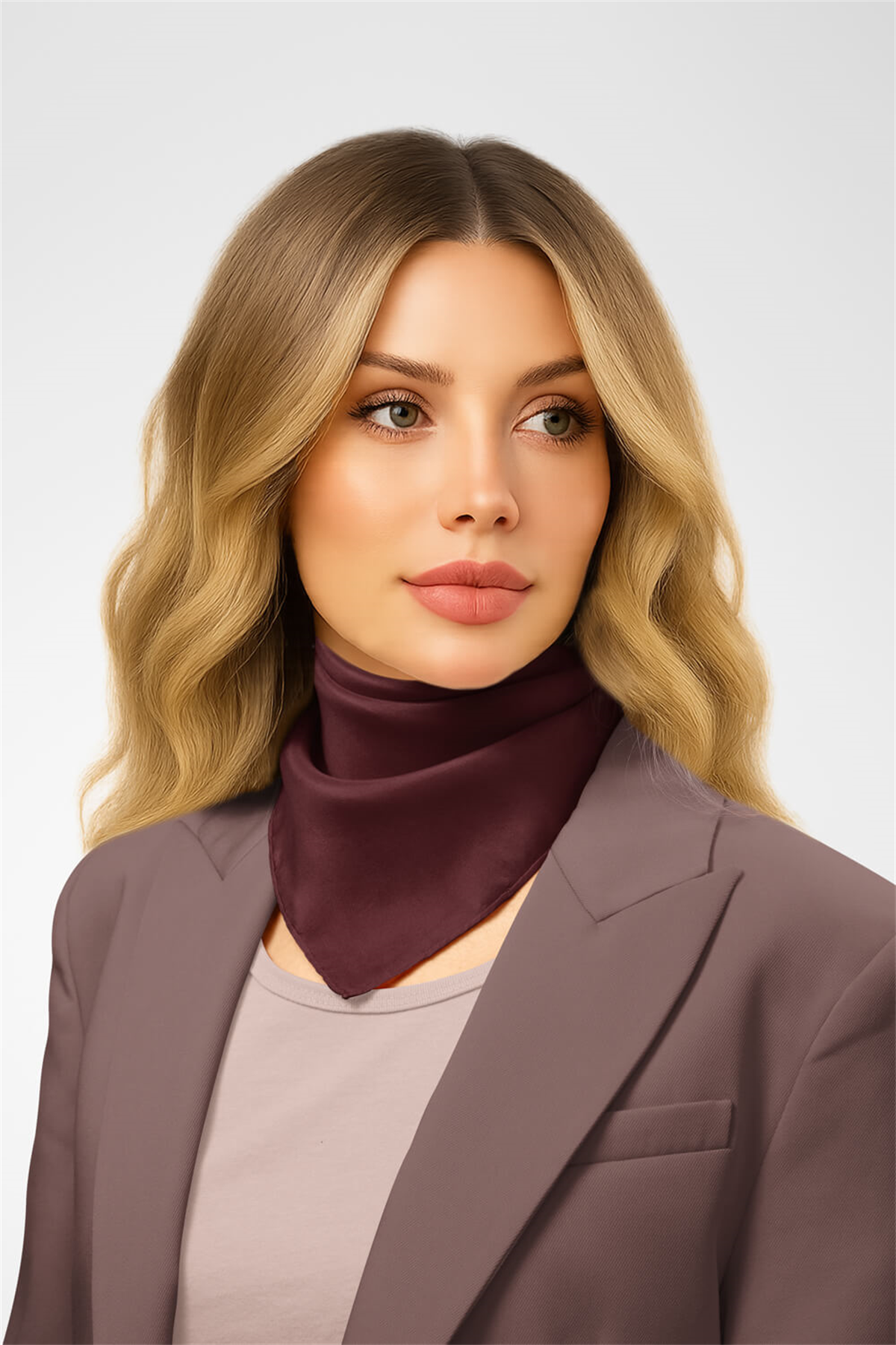 Şifon Bordo Bandana