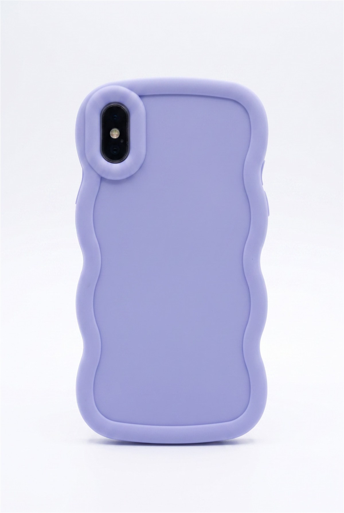 iPhone X VE İphone XS Uyumlu Dalgalı Tasarım Kamera Korumalı Mat Silikon Telefon Kılıfı