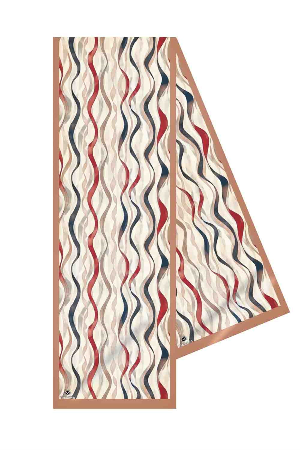 I81 %100 İpek Geometrik Desenli Kadın Fular