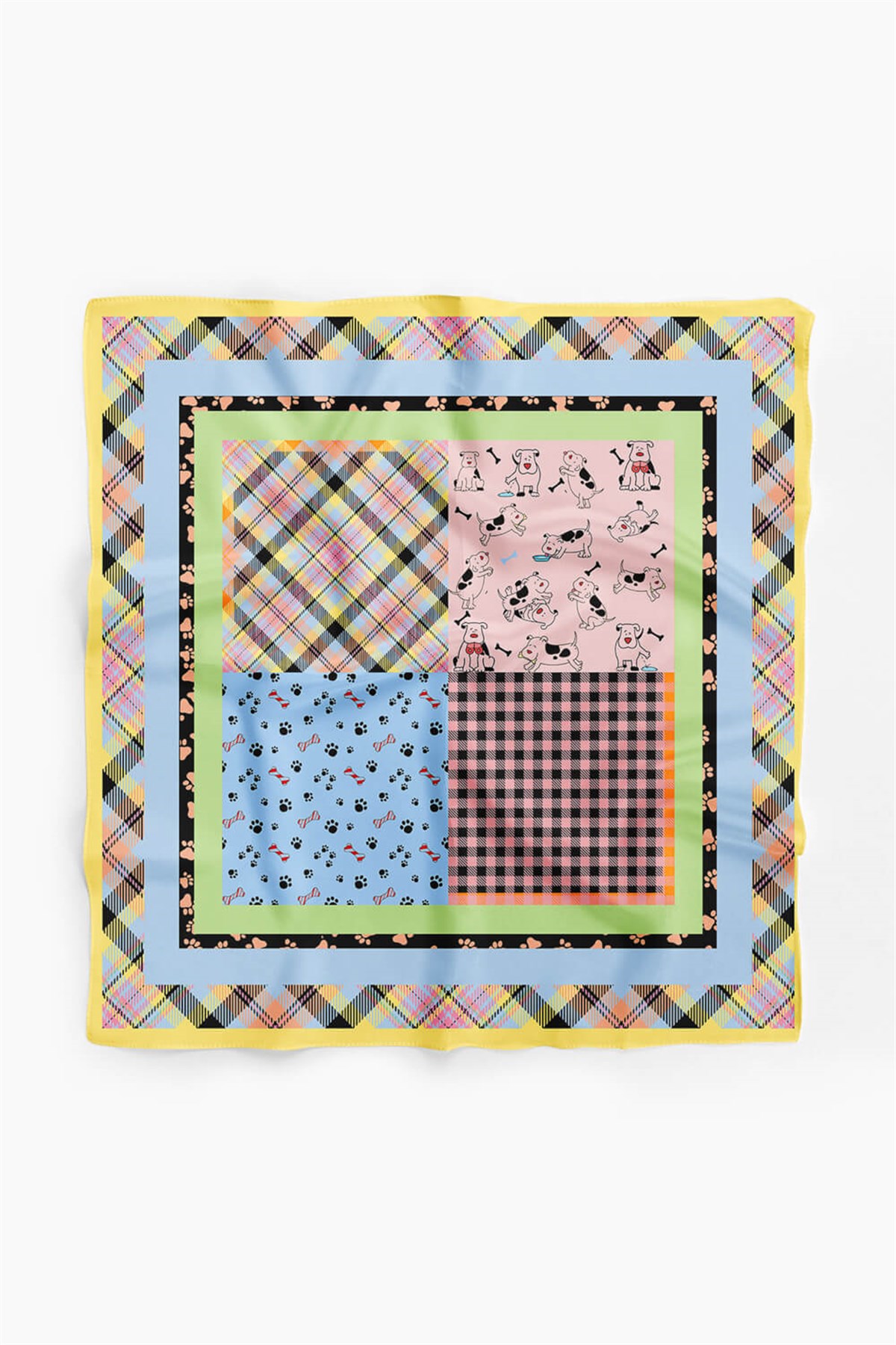 D9 Violla Köpek Bandanası Sarı 50x50