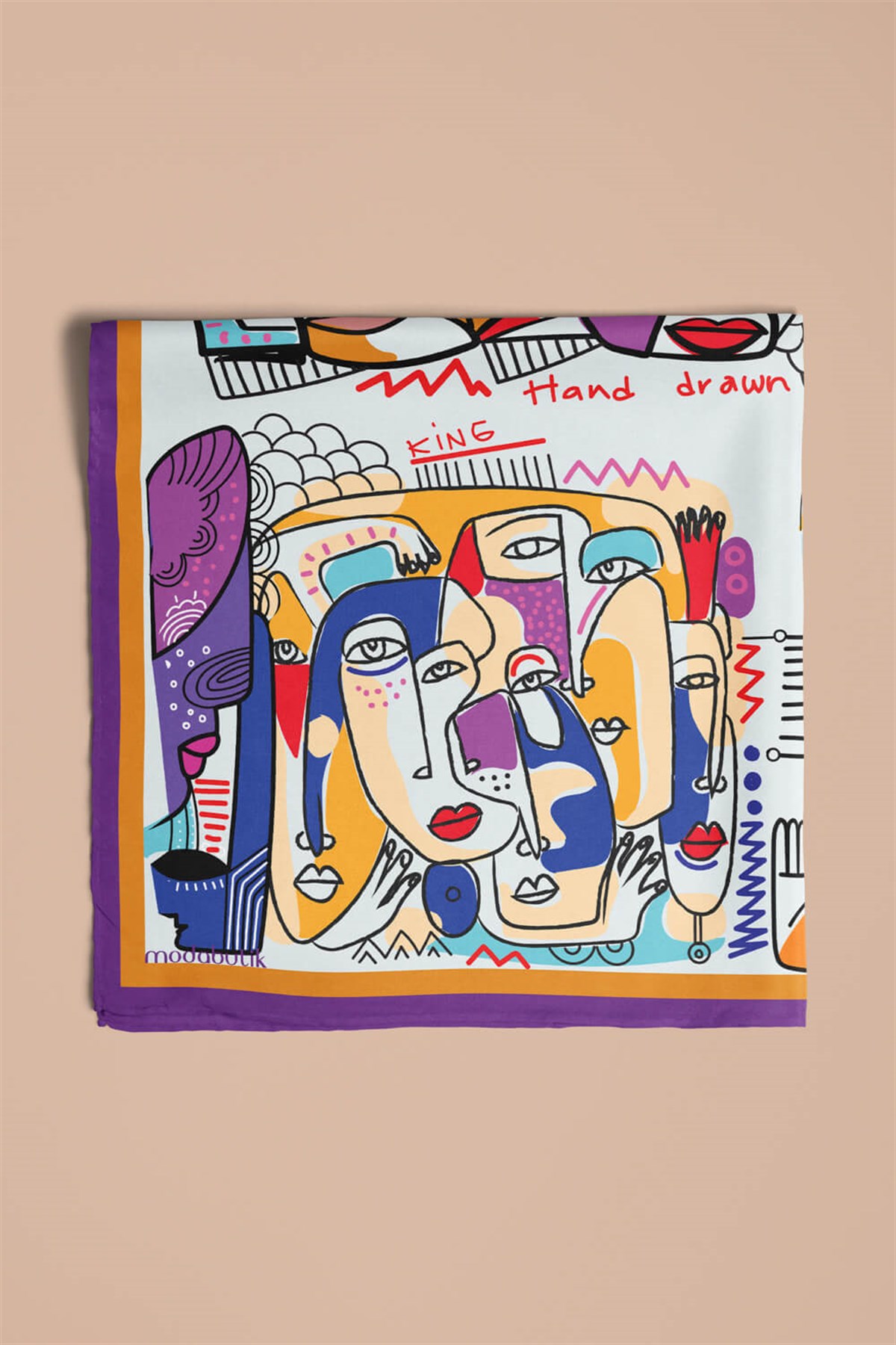 Violla Kübizm Desenli Bandana