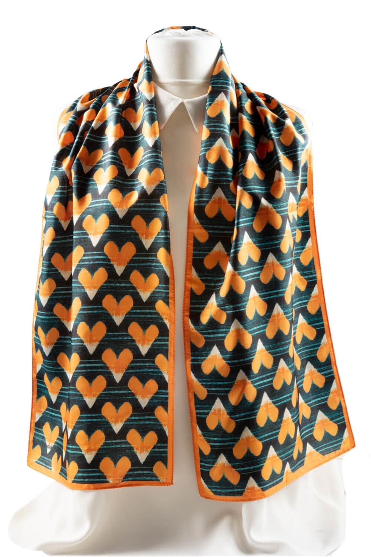 Modabutik Kalp Desenli Fular