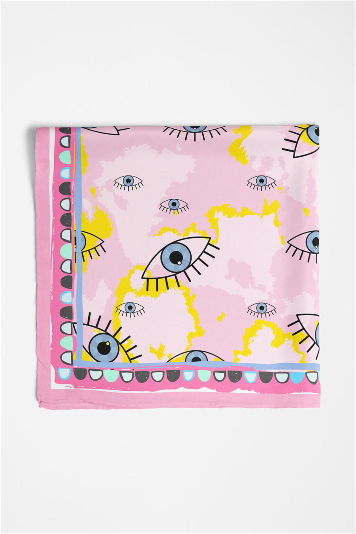 V59 EYES PİNK BATİK TASARIM BANDANA