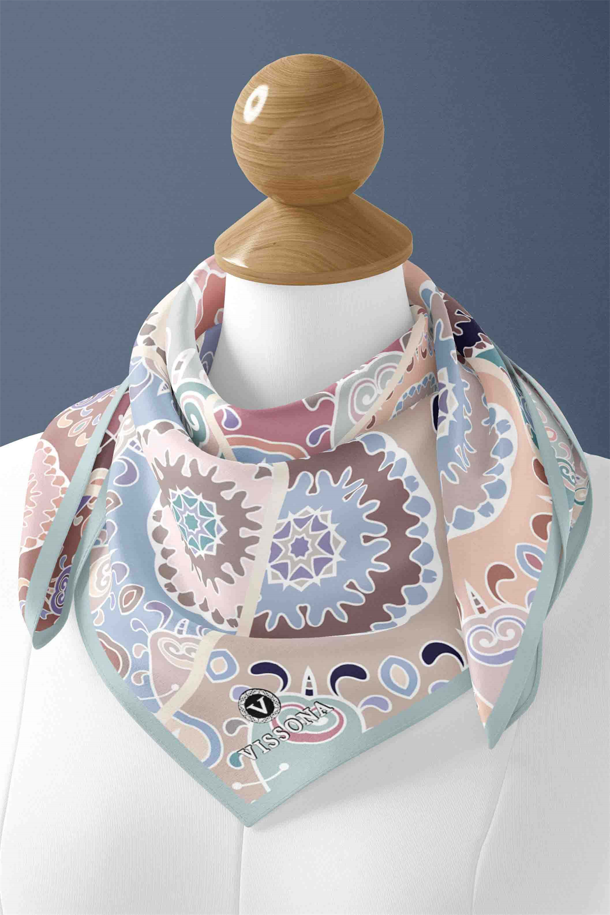 100% Silk Headscarf for Women - 22