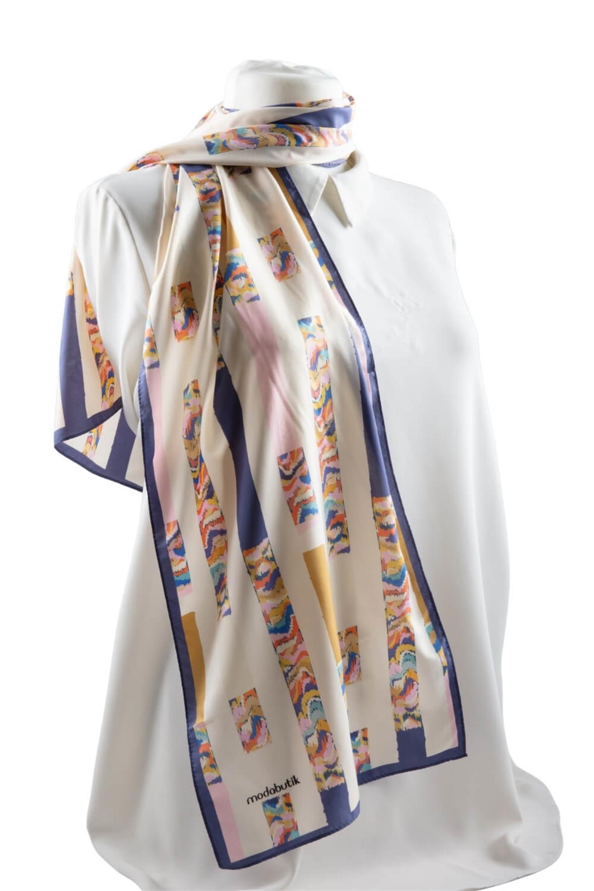 I111 Modabutik Geometrik Desenli Kadın Fular