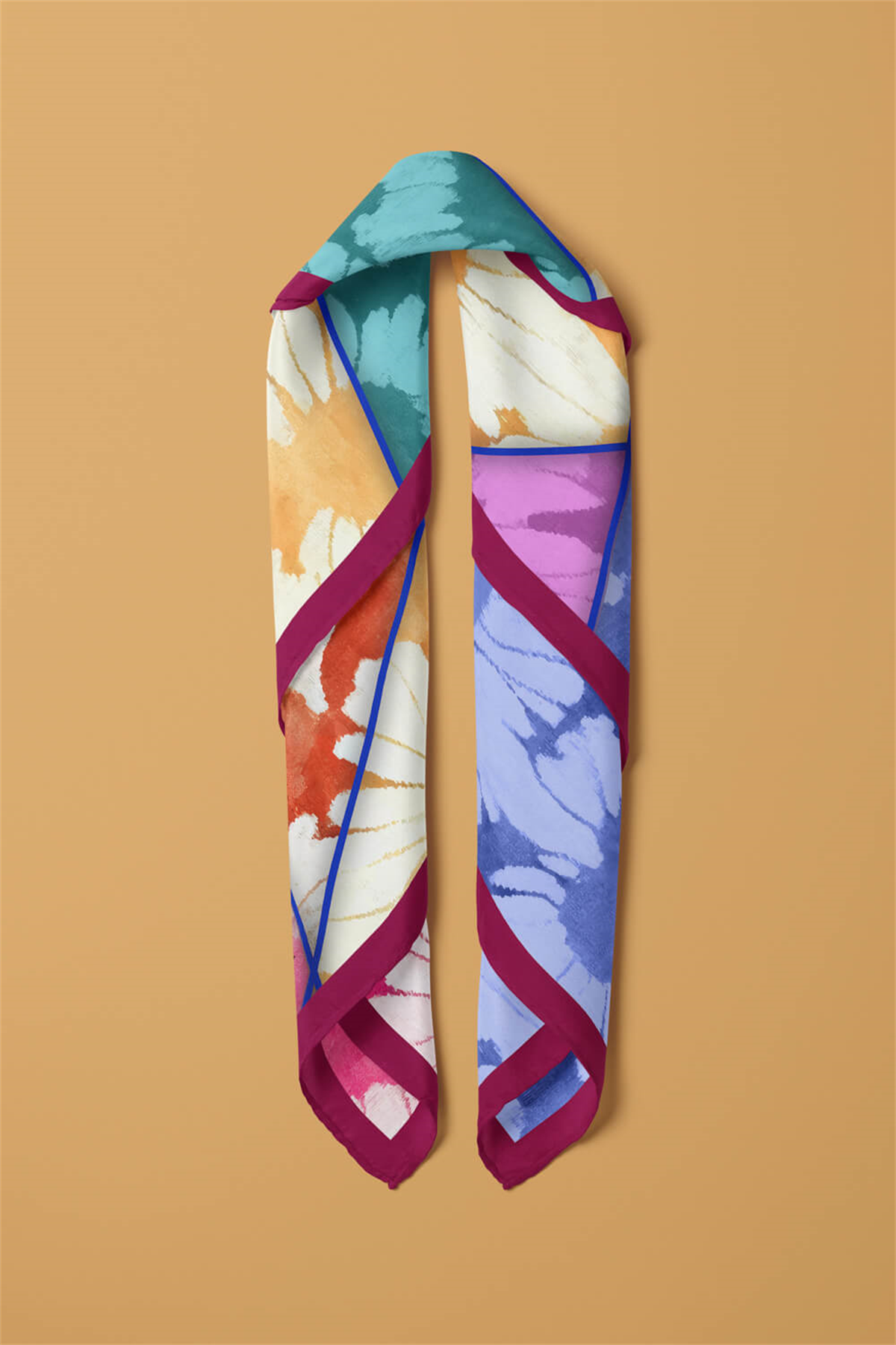 A107 Modabutik Karışık Renkli Çiçekli Bandana