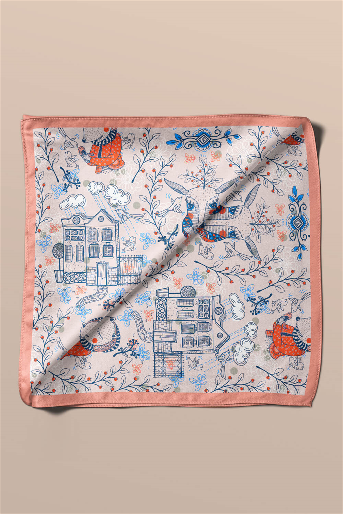 A32 Modabutik Geyik Desenli Bandana