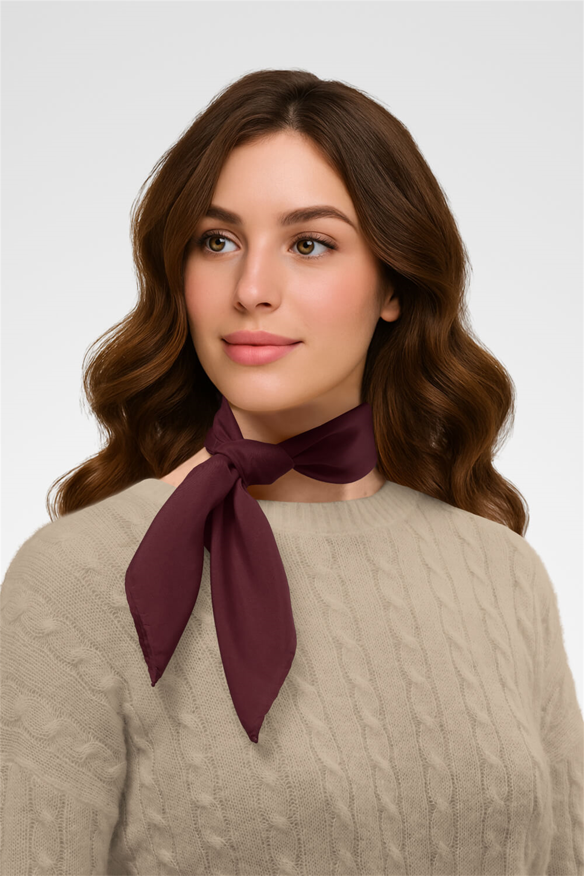 Şifon Bordo Bandana