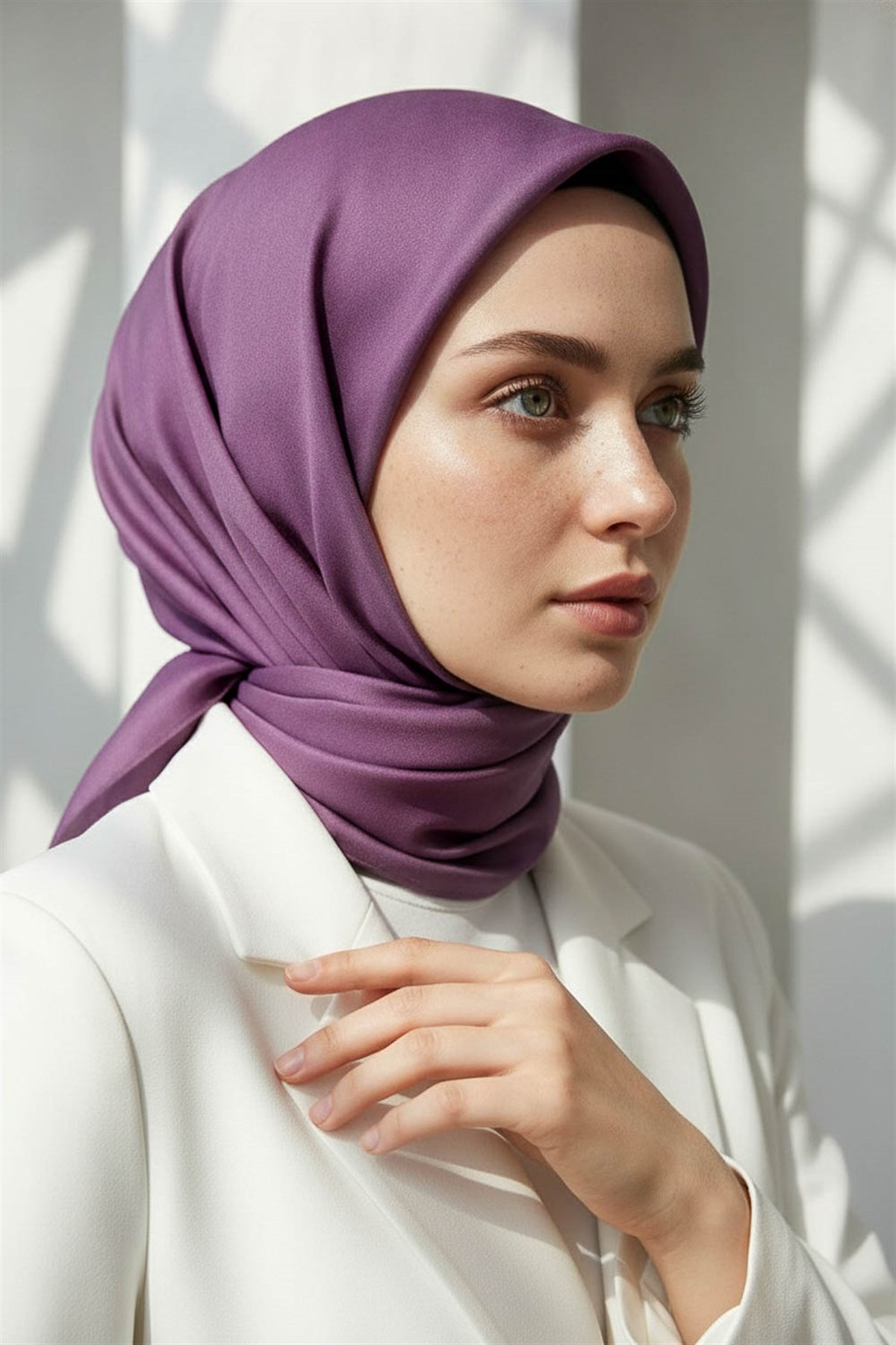 %100 Twill İpek Düz Sirke Renkli Daha Tok Exclusive Serisi 90x90 Eşarp Dikim Şekli : El Dikişi