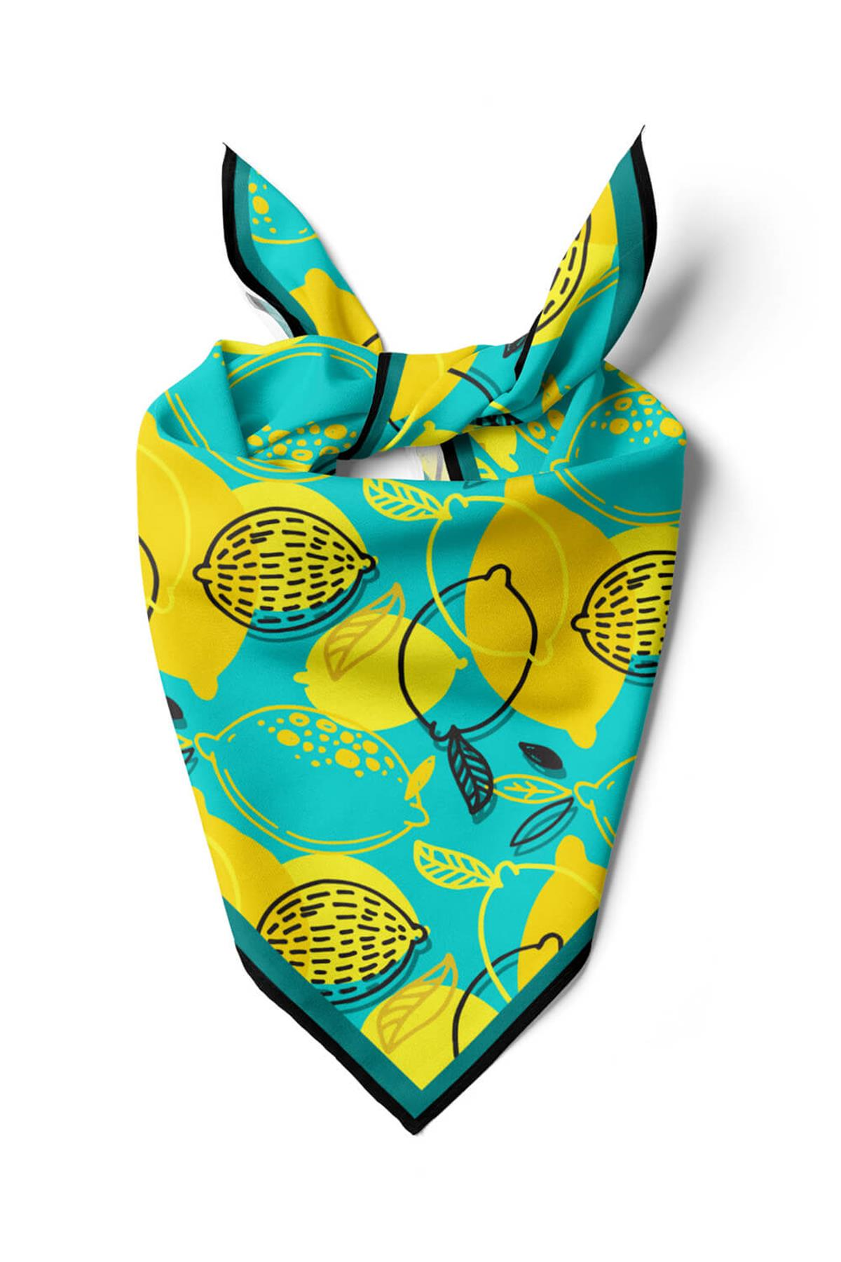 B20 Modabutik Limon Desenli Bandana