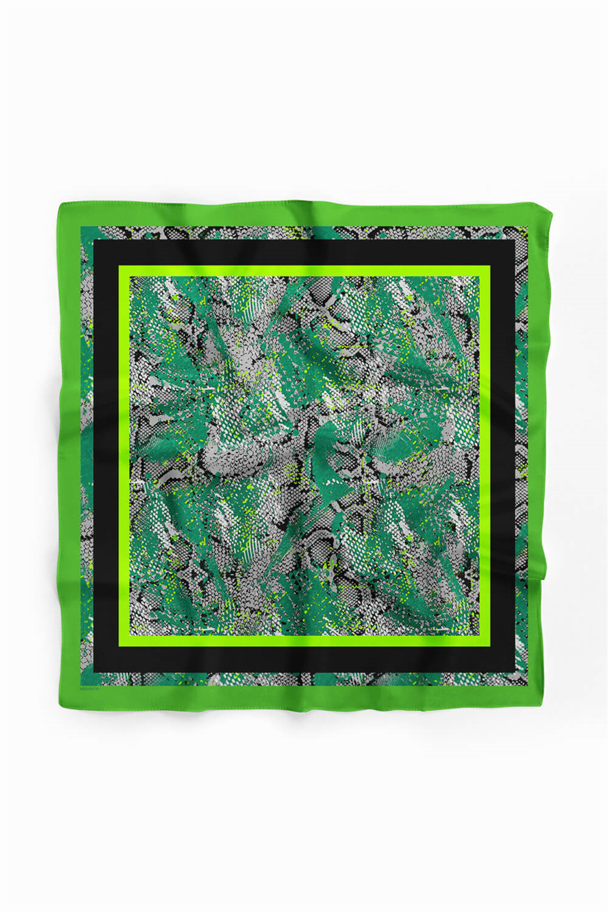 Z58 Kadın Eskitme Desenli 50x50 Bandana HYL DG01341-22