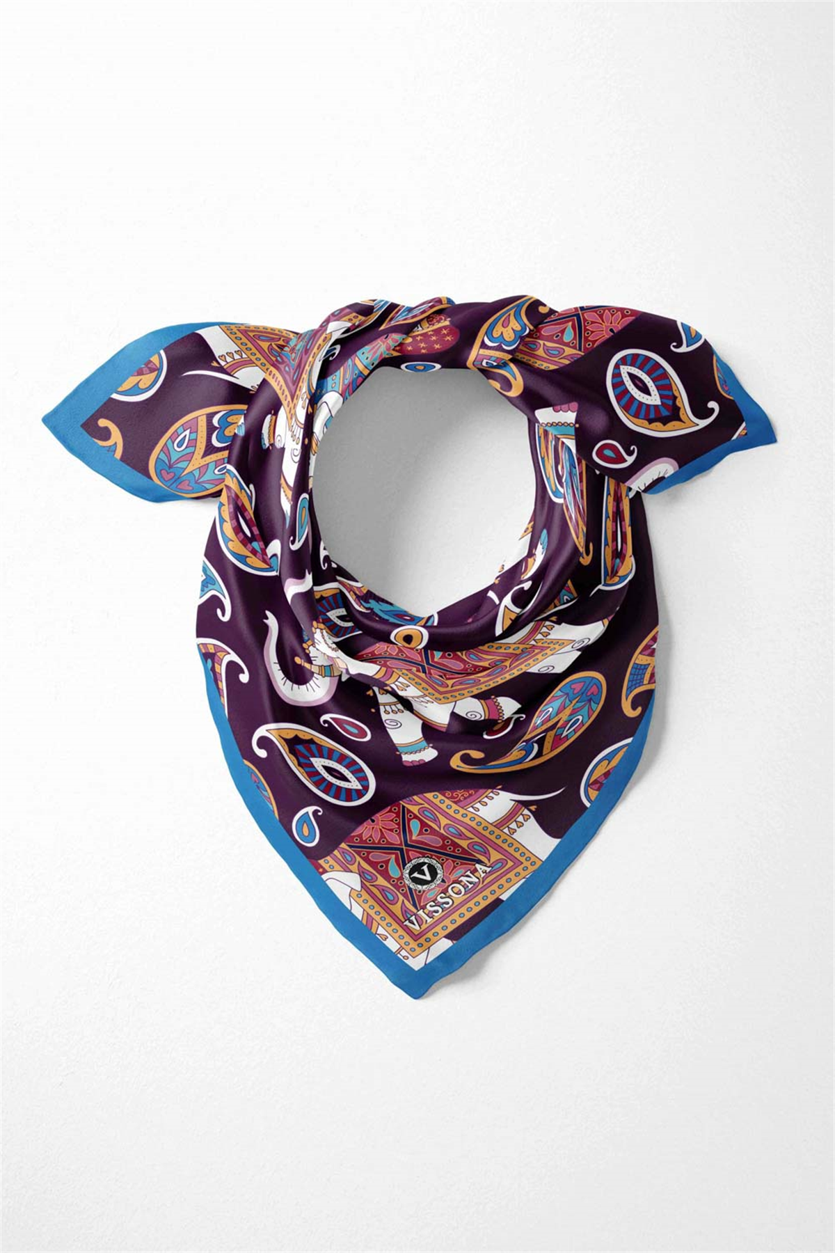 100% Silk Headscarf for Women - 22