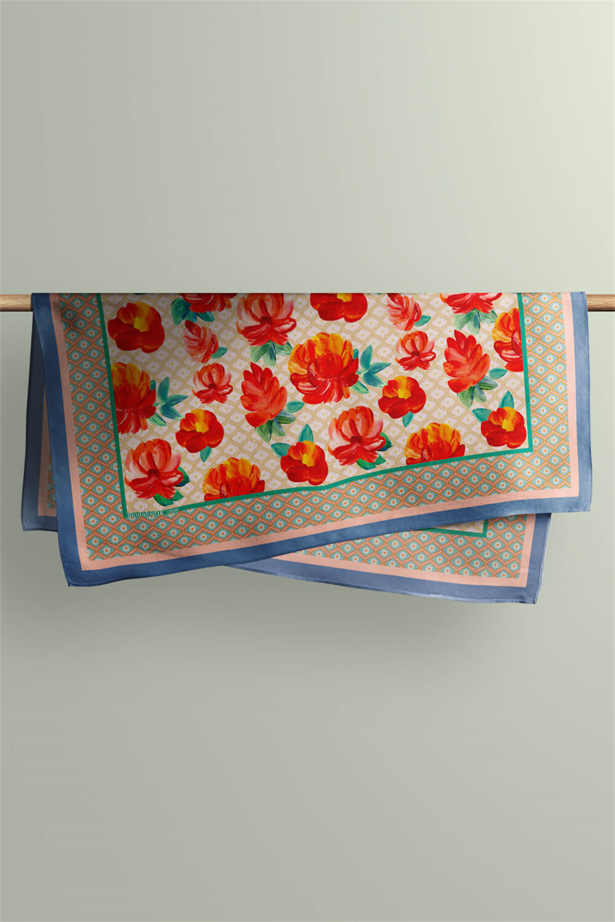 B27  MODERN ÇİÇEKLER TASARIMLI BANDANA