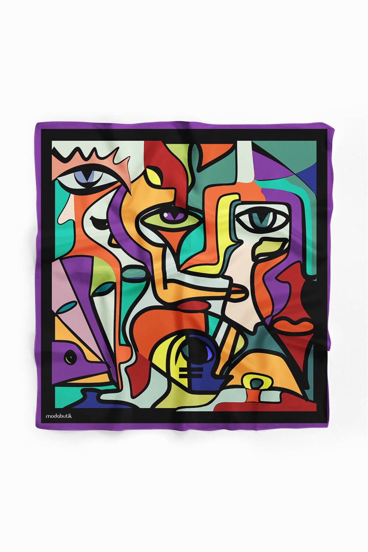 D90 Violla Kübizm Desenli Bandana